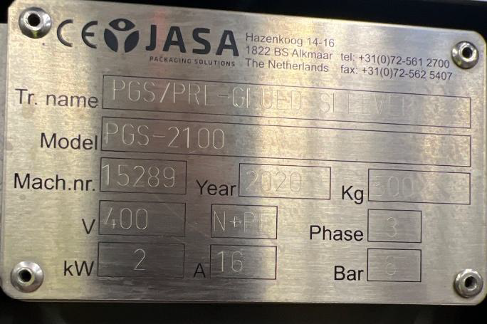 Jasa PGS 2100 + SOM-2000 Двухполосная машина для упаковки в картонные лотки