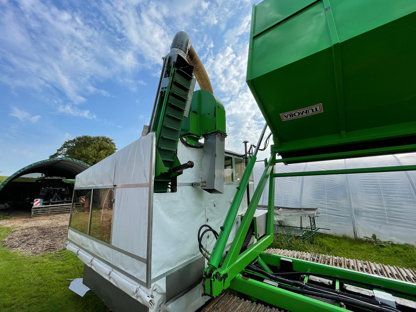 Tumoba SP3 harvester for Brussels sprouts with 3 rows
