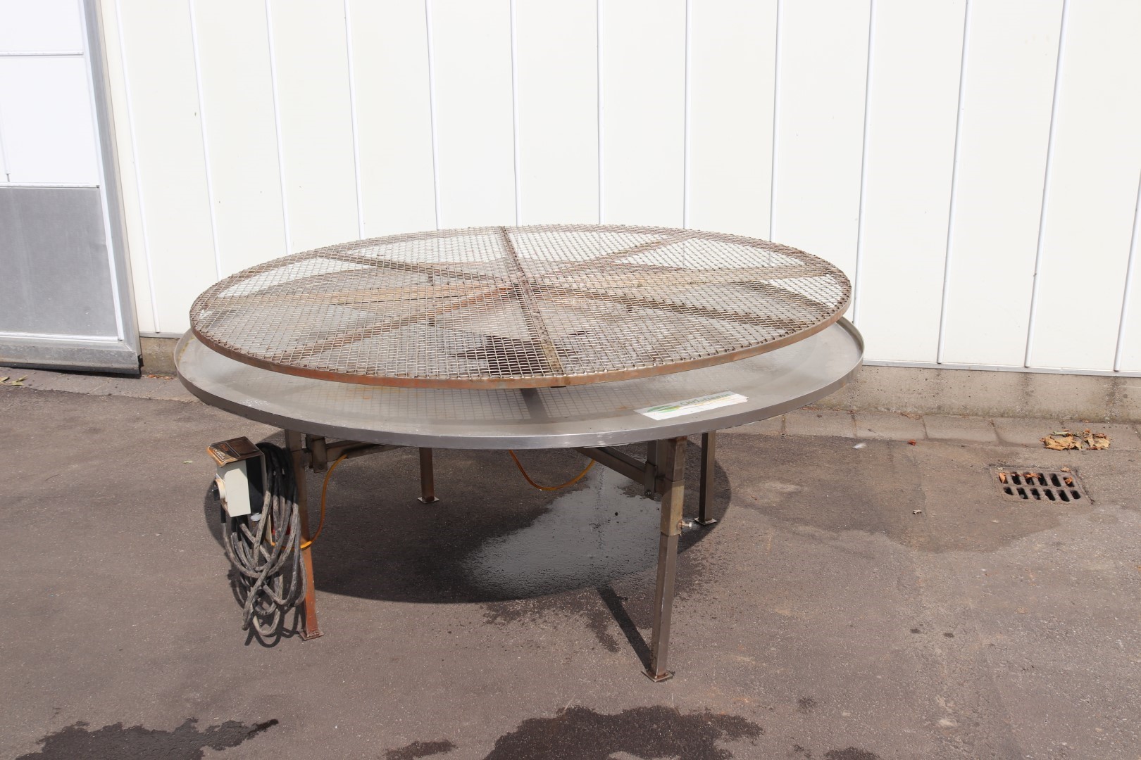Christiaens Stainless steel turntable / rotary table 190 cm