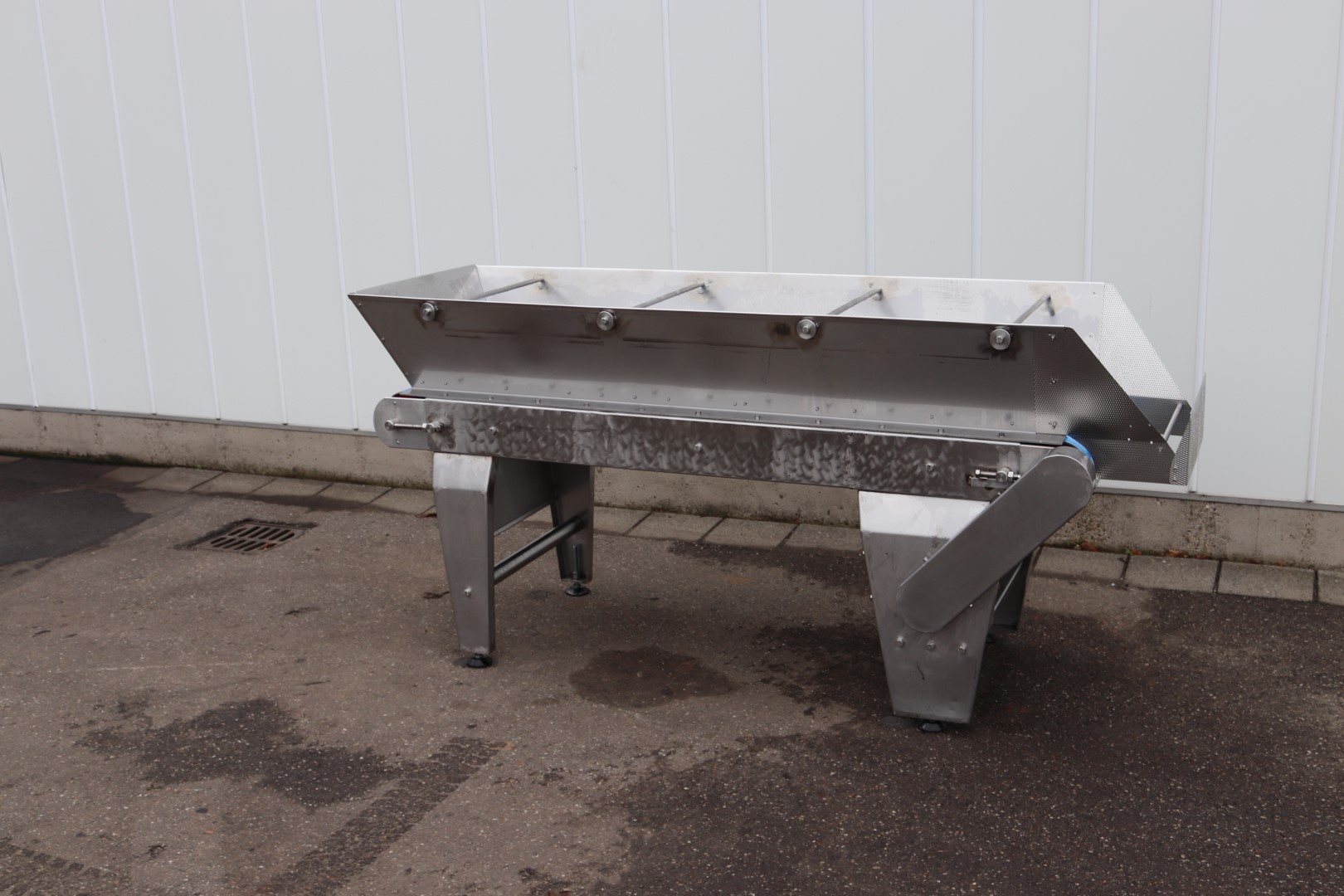 Stainless steel conveyor 200 x 50 cm