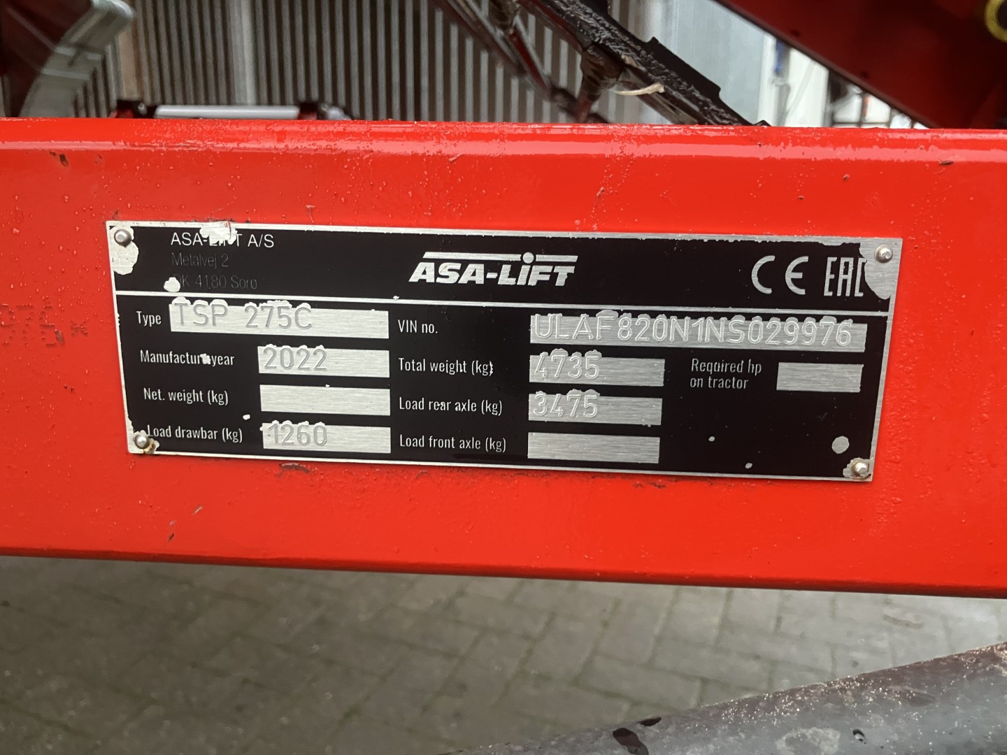 Asa-Lift TSP 275 Картофелеуборочный комбайн для сладкого картофеля