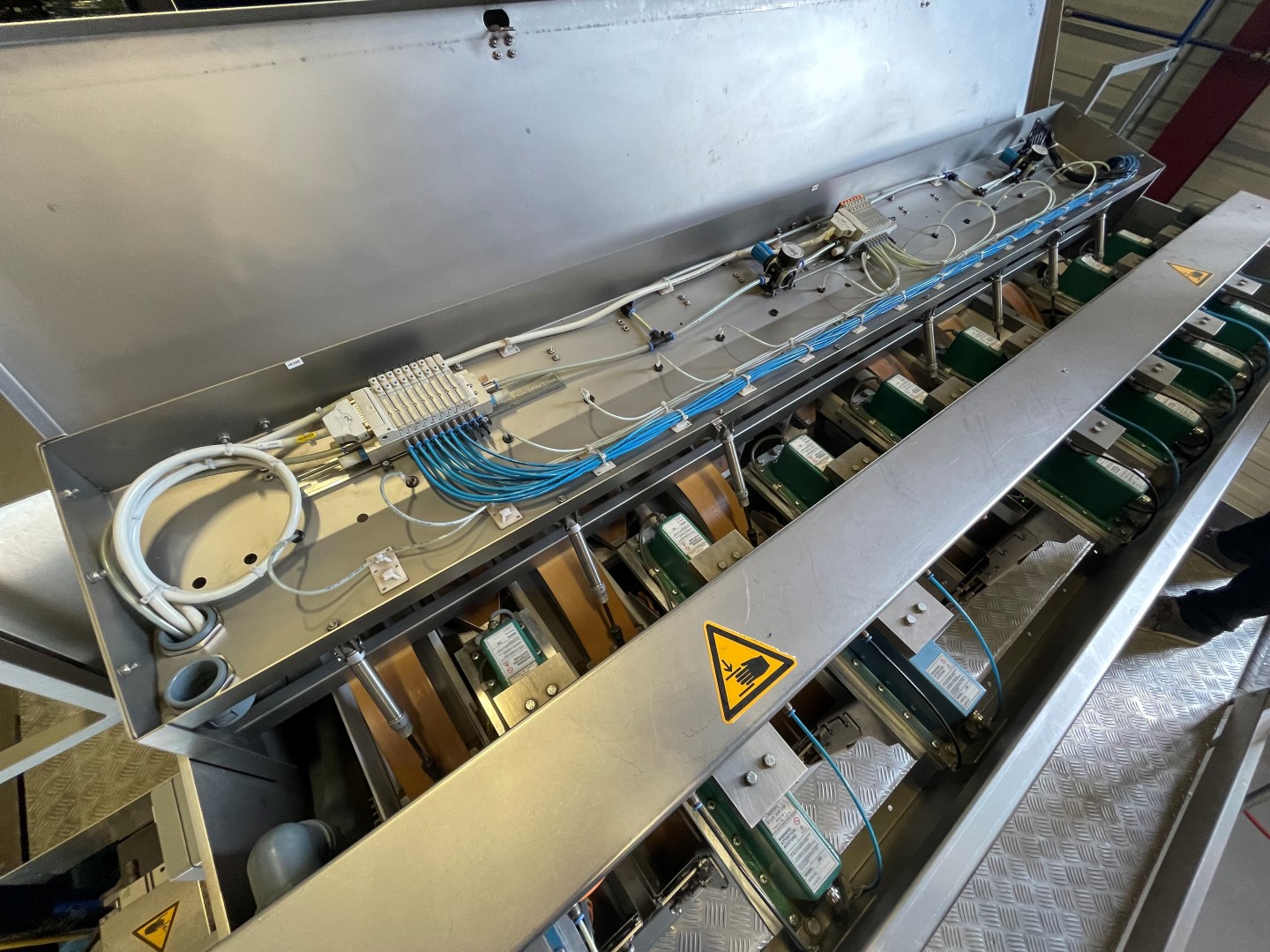 Affeldt weighing machine with GNA flowpacking machine for bell peppers