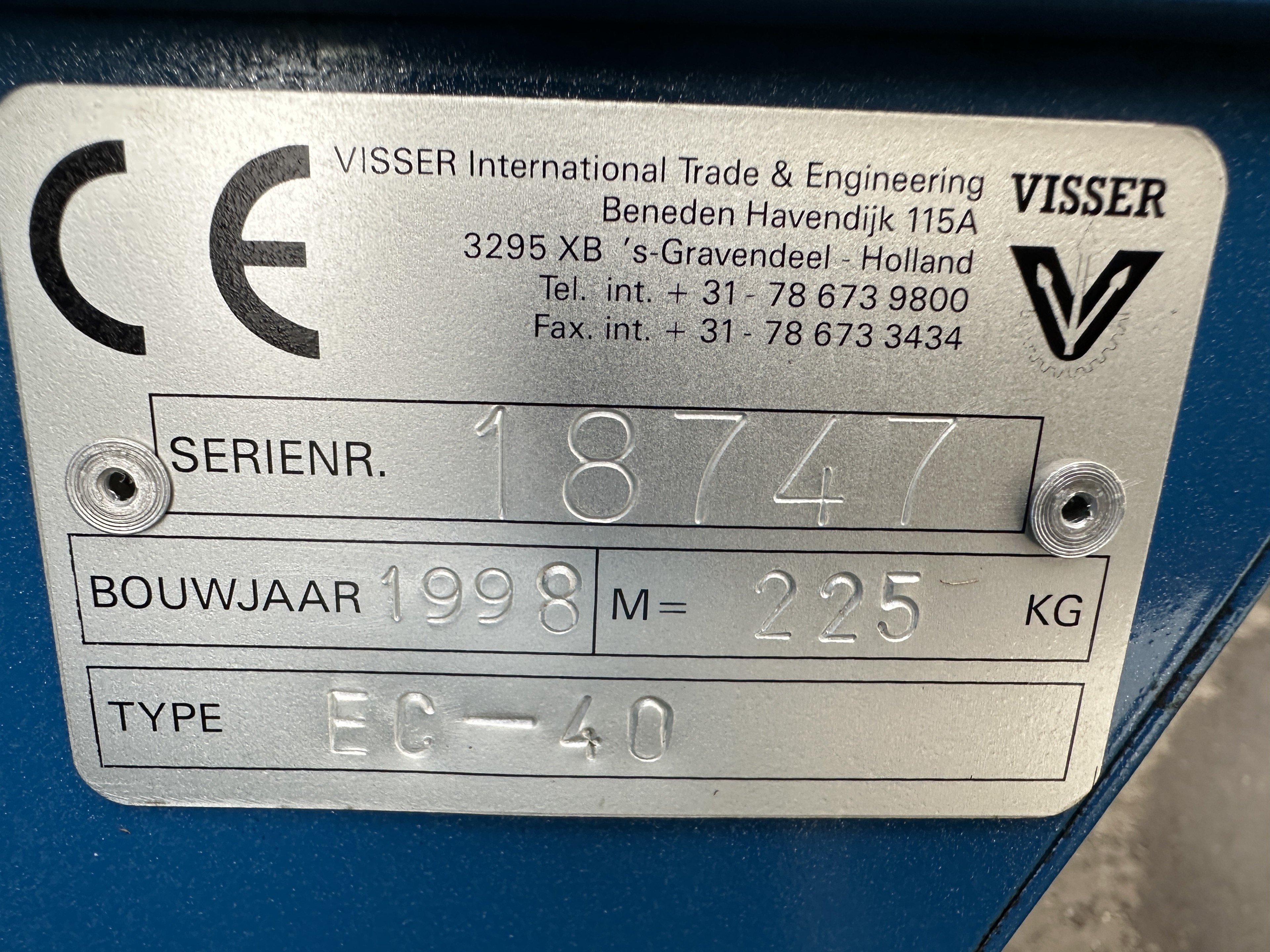 Visser EC40 Наполнитель кассет торфом