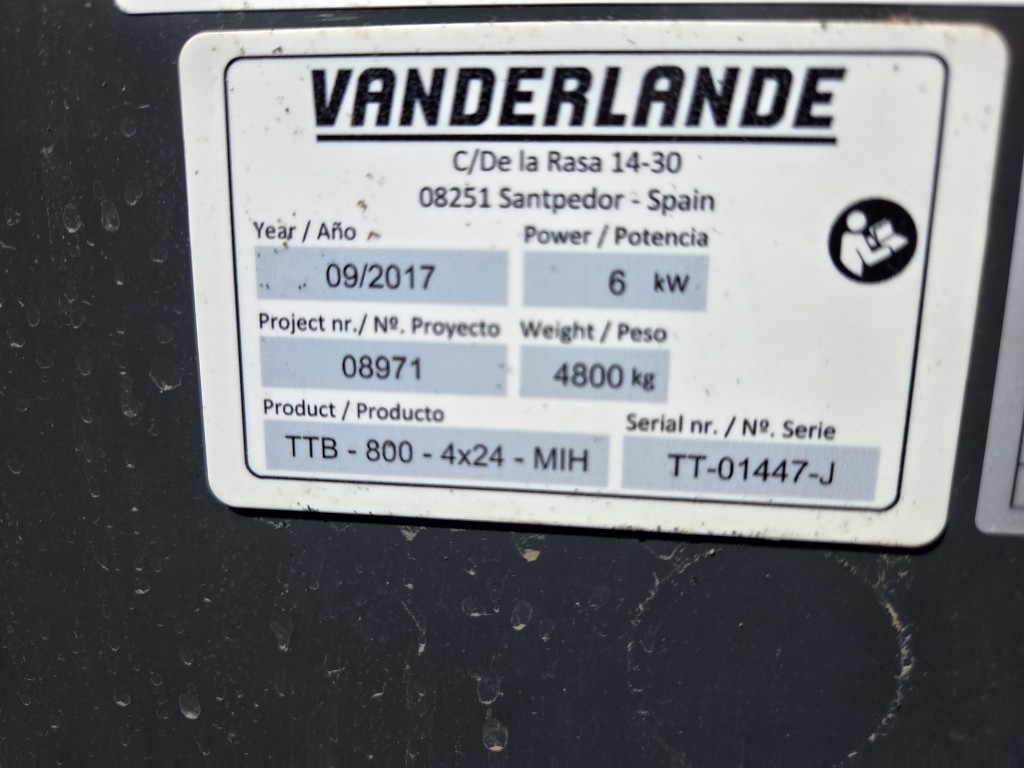 Vanderlande TTB - 800 - 4x24 - MIH 4-секционный телескопический конвейер, 2400 x 80 см