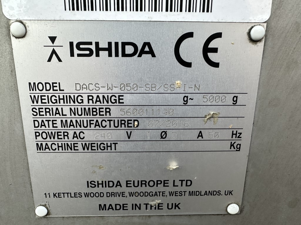 Ishida DACS-W-050-SB/SS-I-N Оборудование контрольного взвешивания