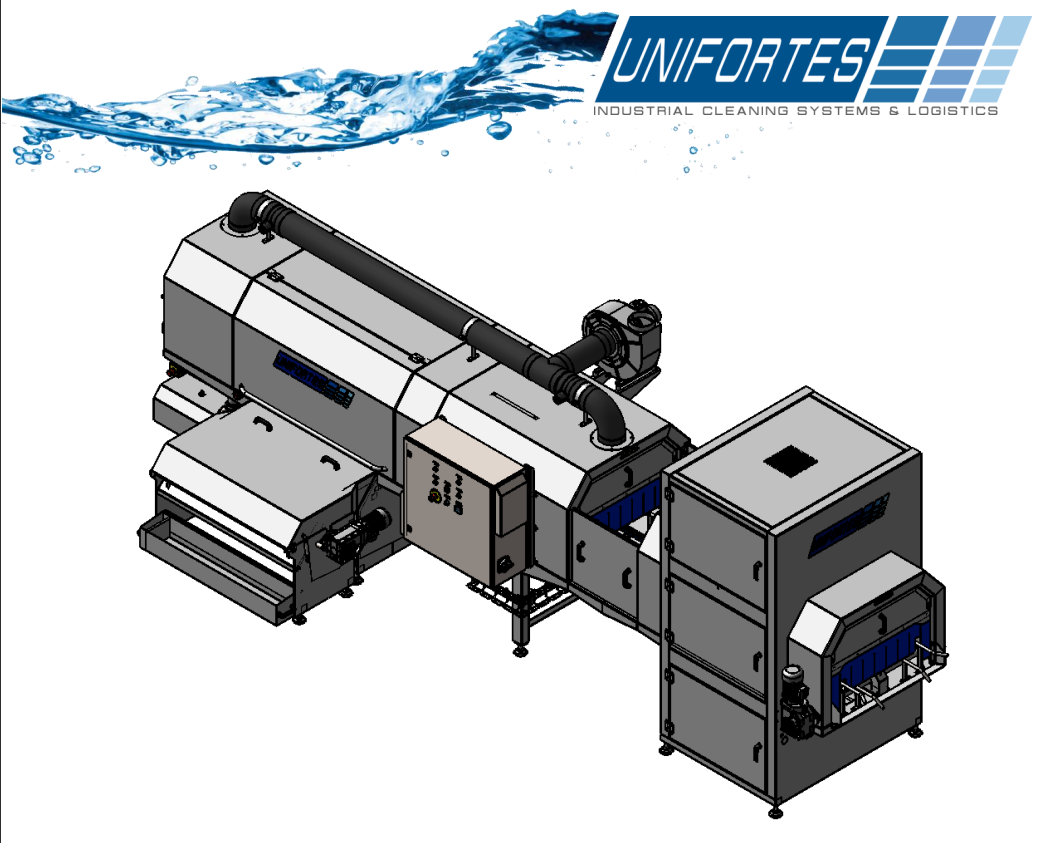 Unifortes UNI-W350.100H + UNI-D200.100 Машина для мойки ящиков и кассет