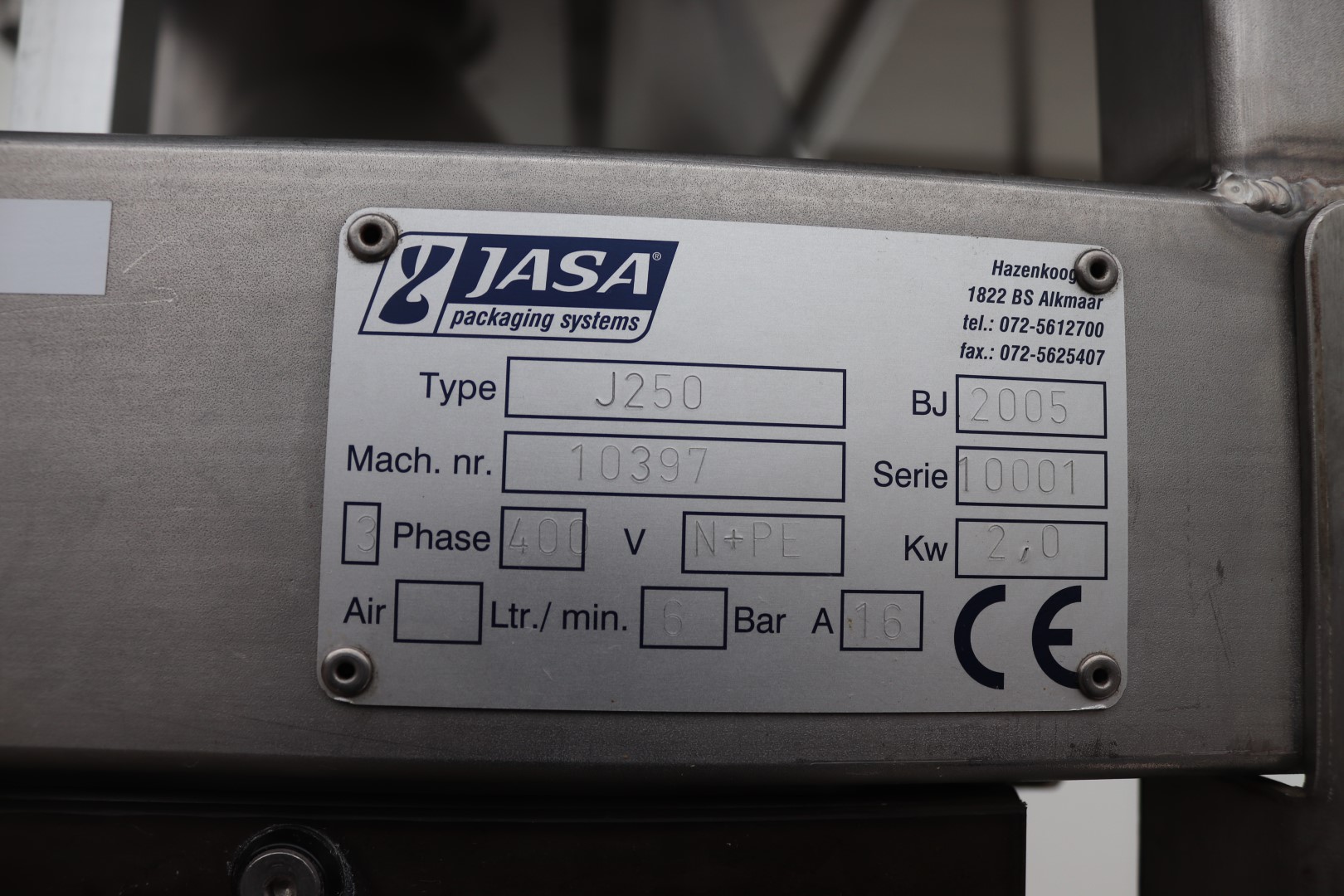 Jasa J250 Вертикальный флоупакер