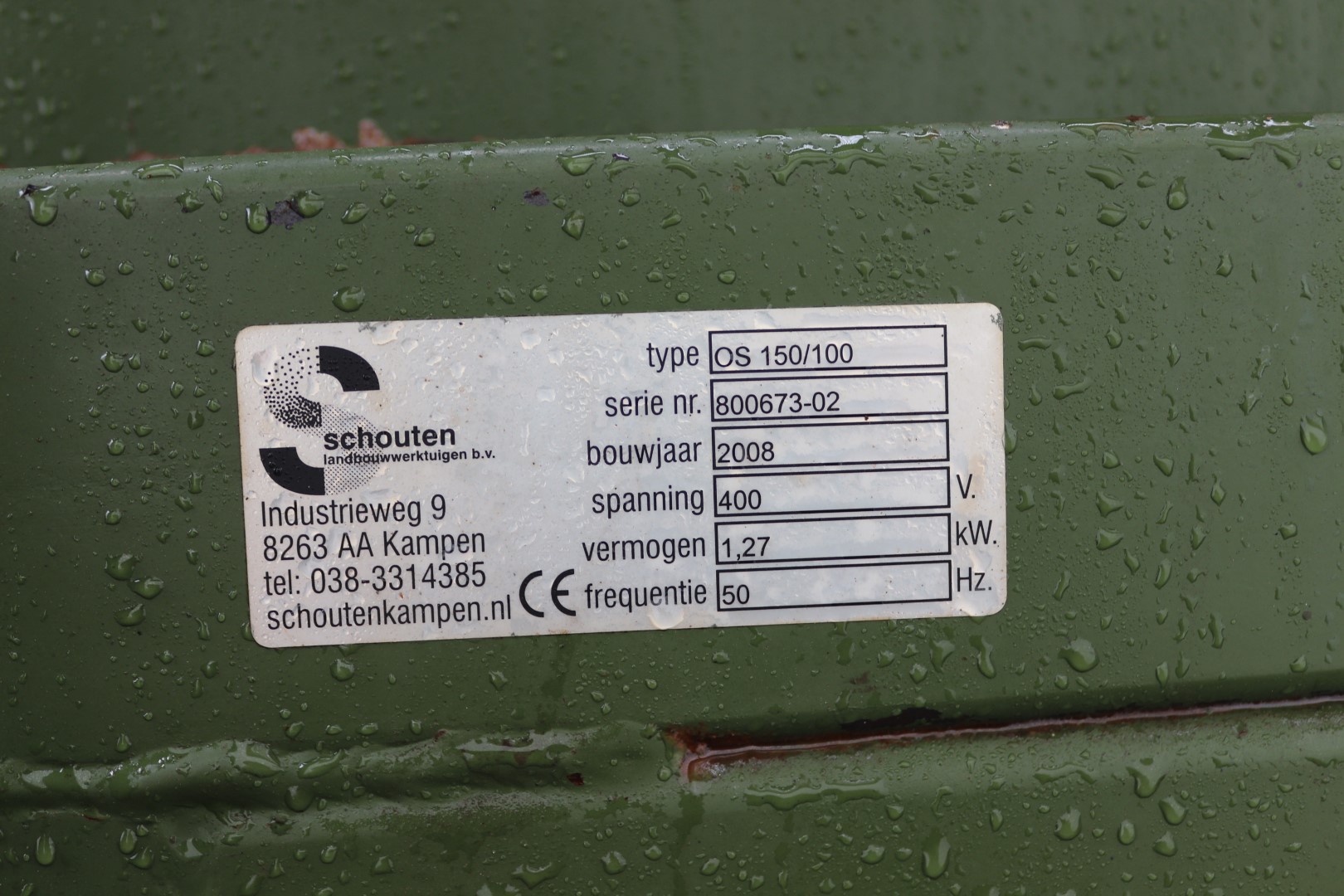 Schouten vibratory pregrader 150 x 100 cm