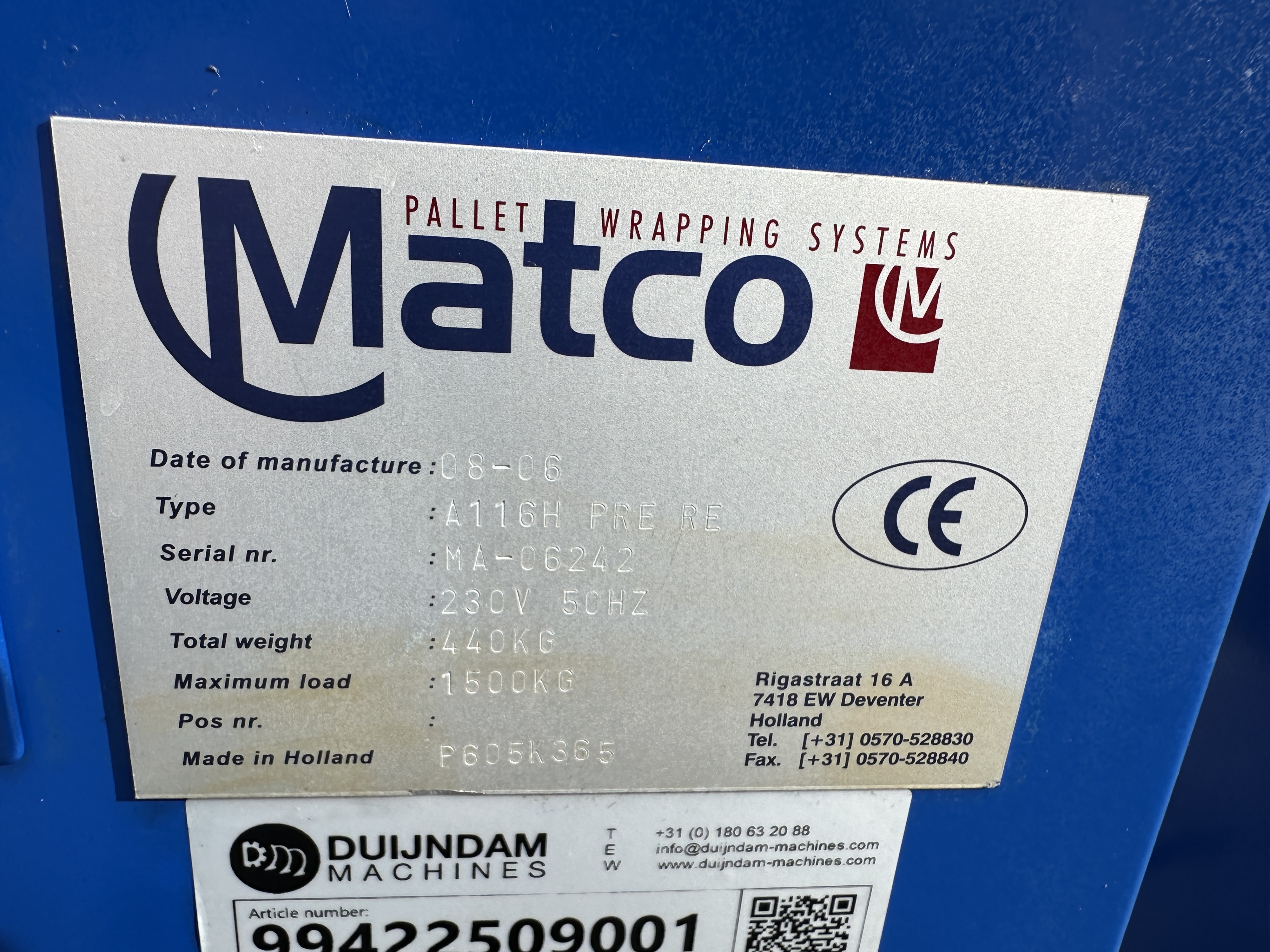 Matco A116H PRE RE ���������������� ��� ������� �������