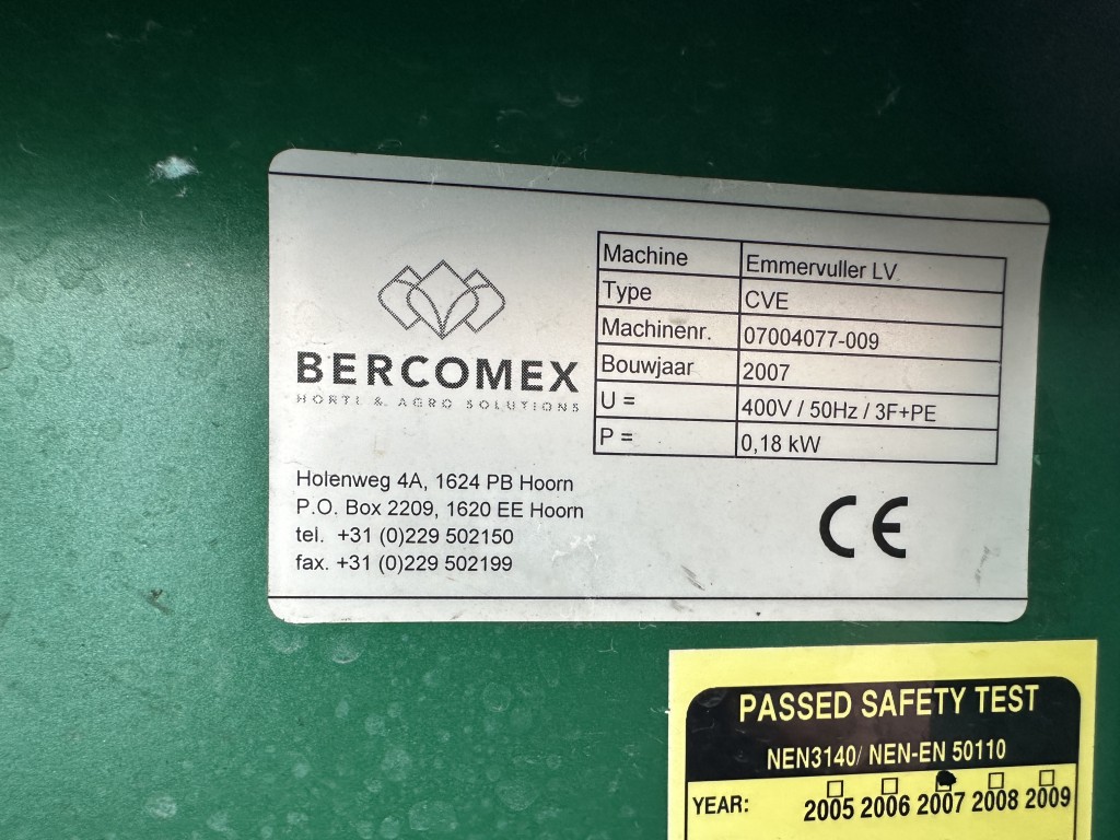 Bercomex CVE Машина для наполнения ведер и емкостей