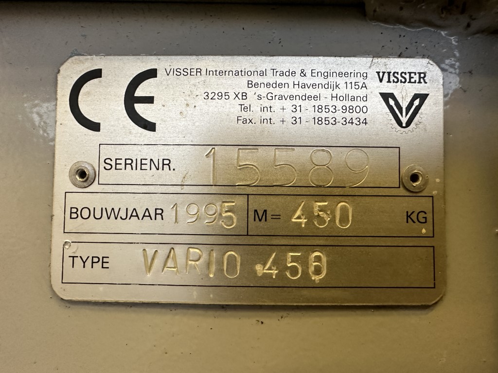 Visser FX40 Наполнитель кассет торфом с почвенным подъемником Vario 450