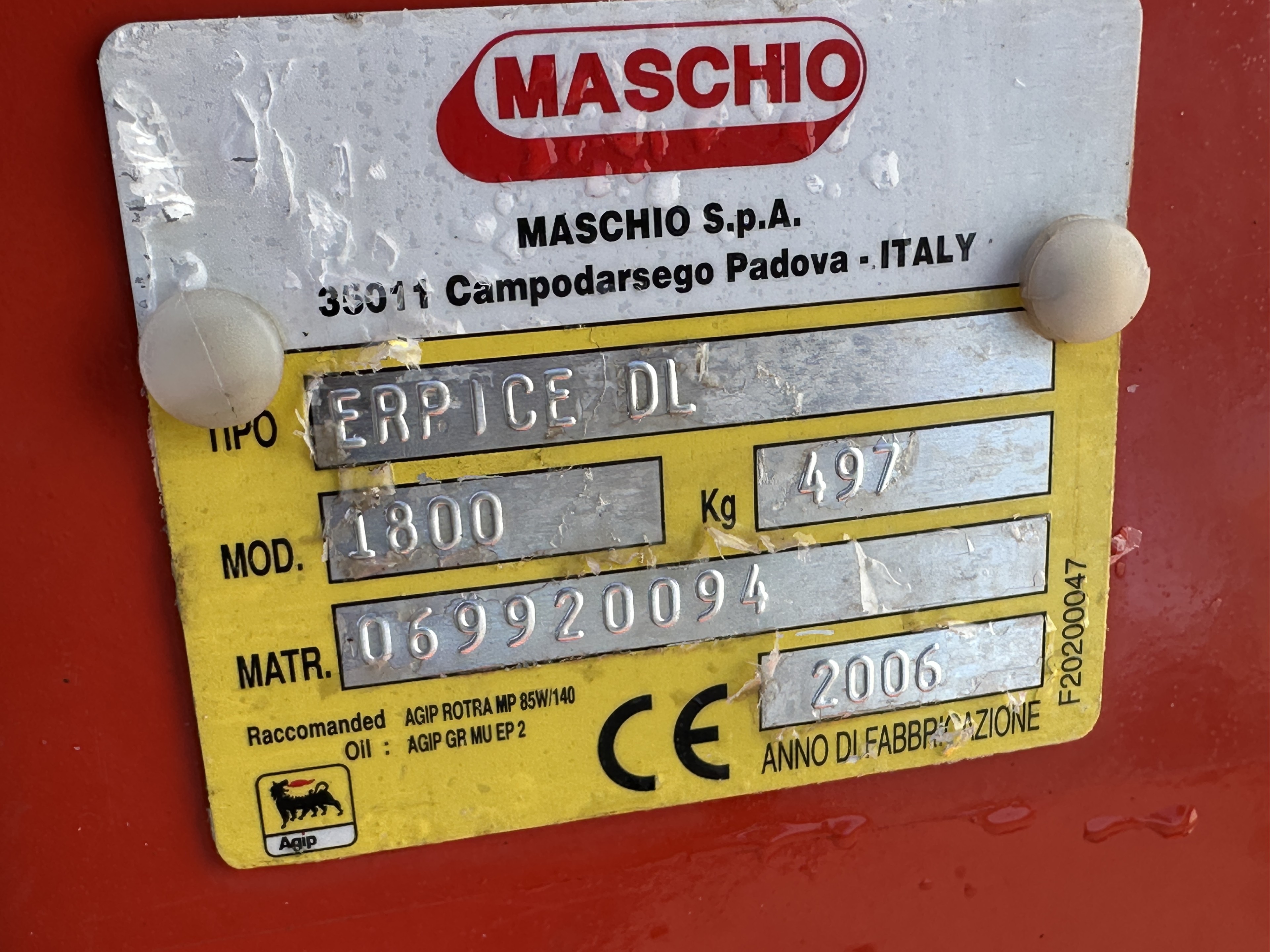 Maschio 1800 Ротационная борона
