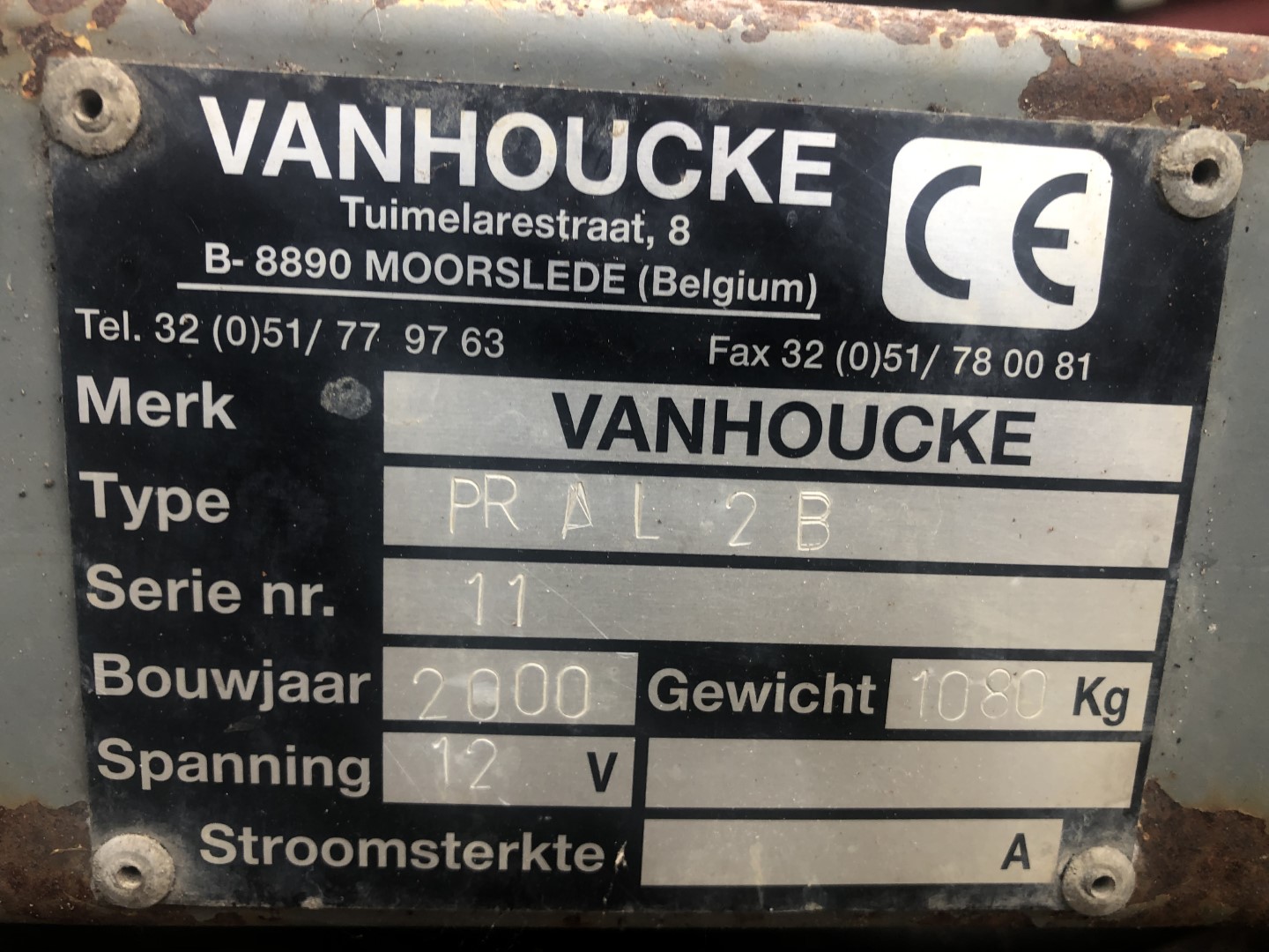 Подъемник верхнего ремня Vanhoucke leekharvester