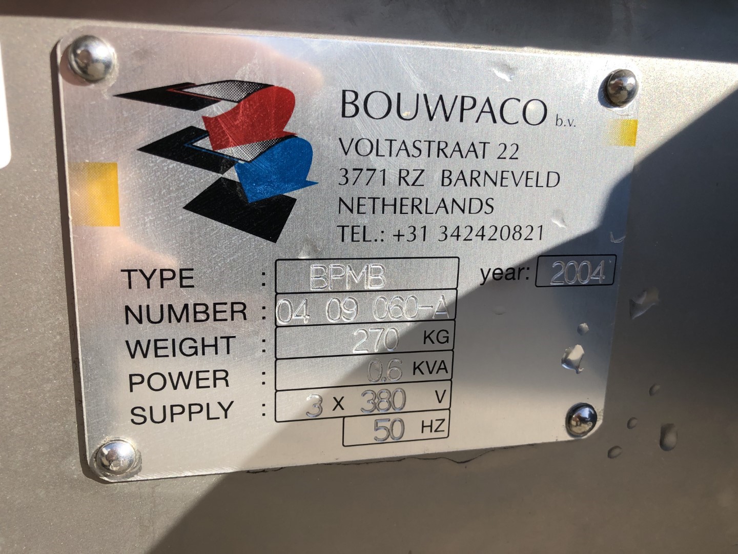 Лифт Bouwpaco из нержавеющей стали