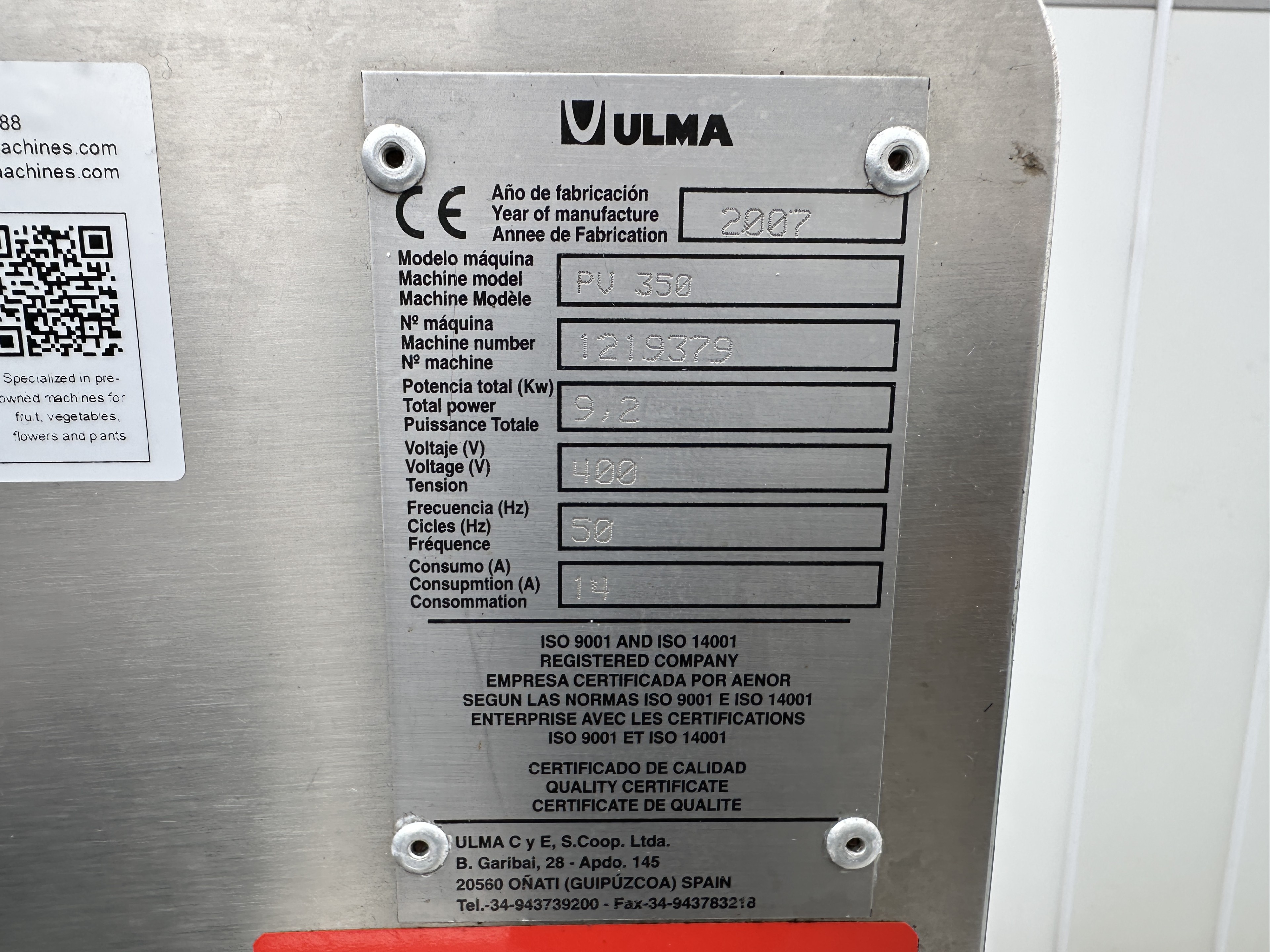 Ulma PV-350 ����������� ������ ����-��� (Flow pack) � ������� �������� ����������