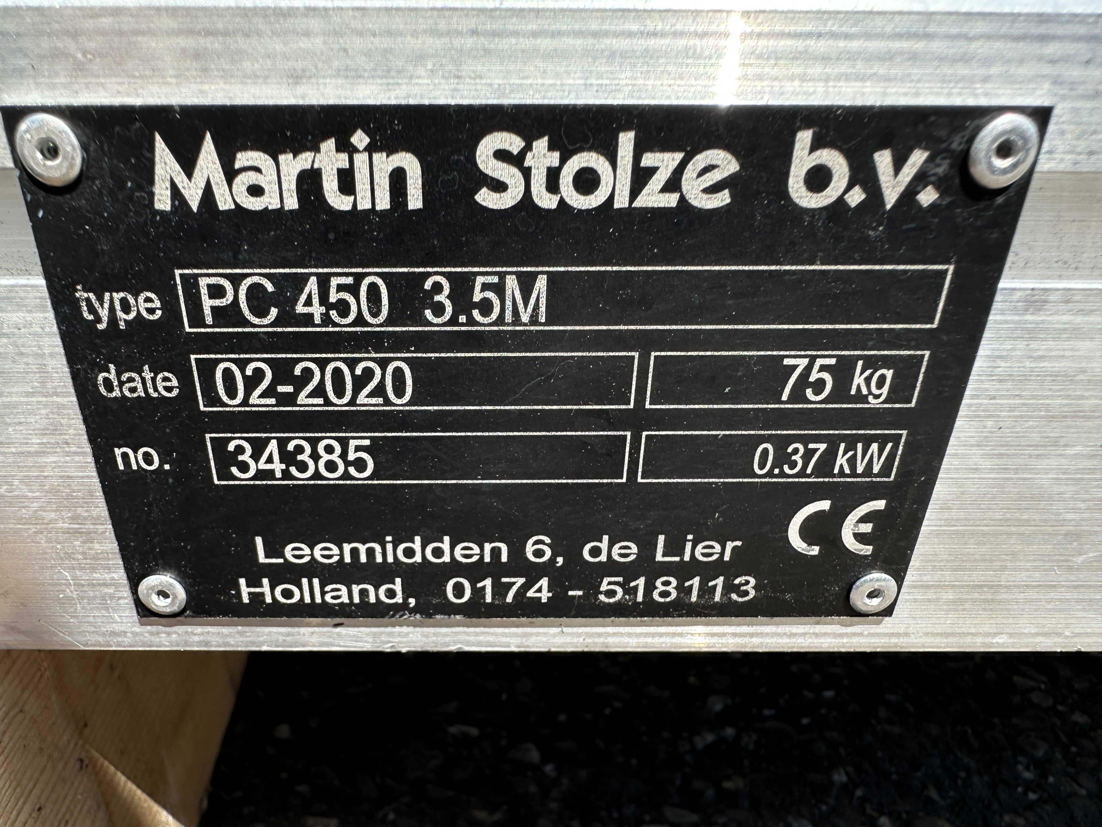 Martin Stolze PC 450 3.5M конвейер 350 см х 45 см