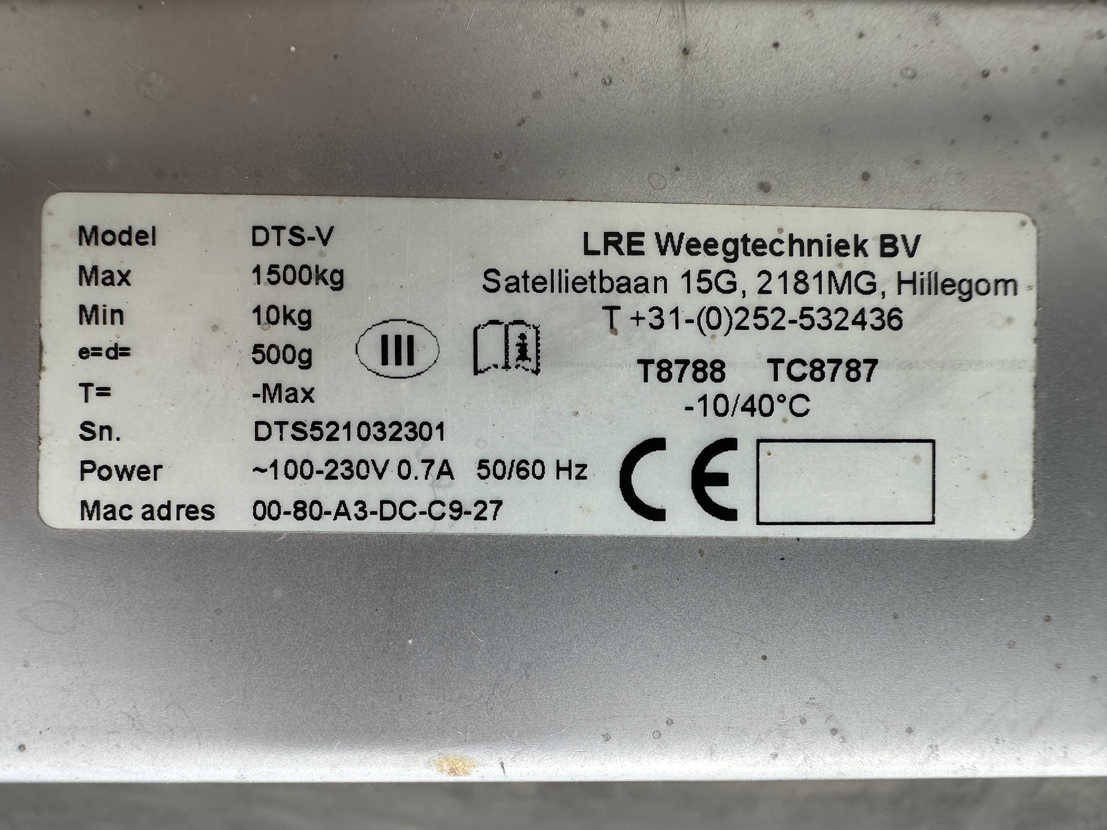 LRE DTS-V Весы 100 x 100 см, макс. 1500 кг для поддонов