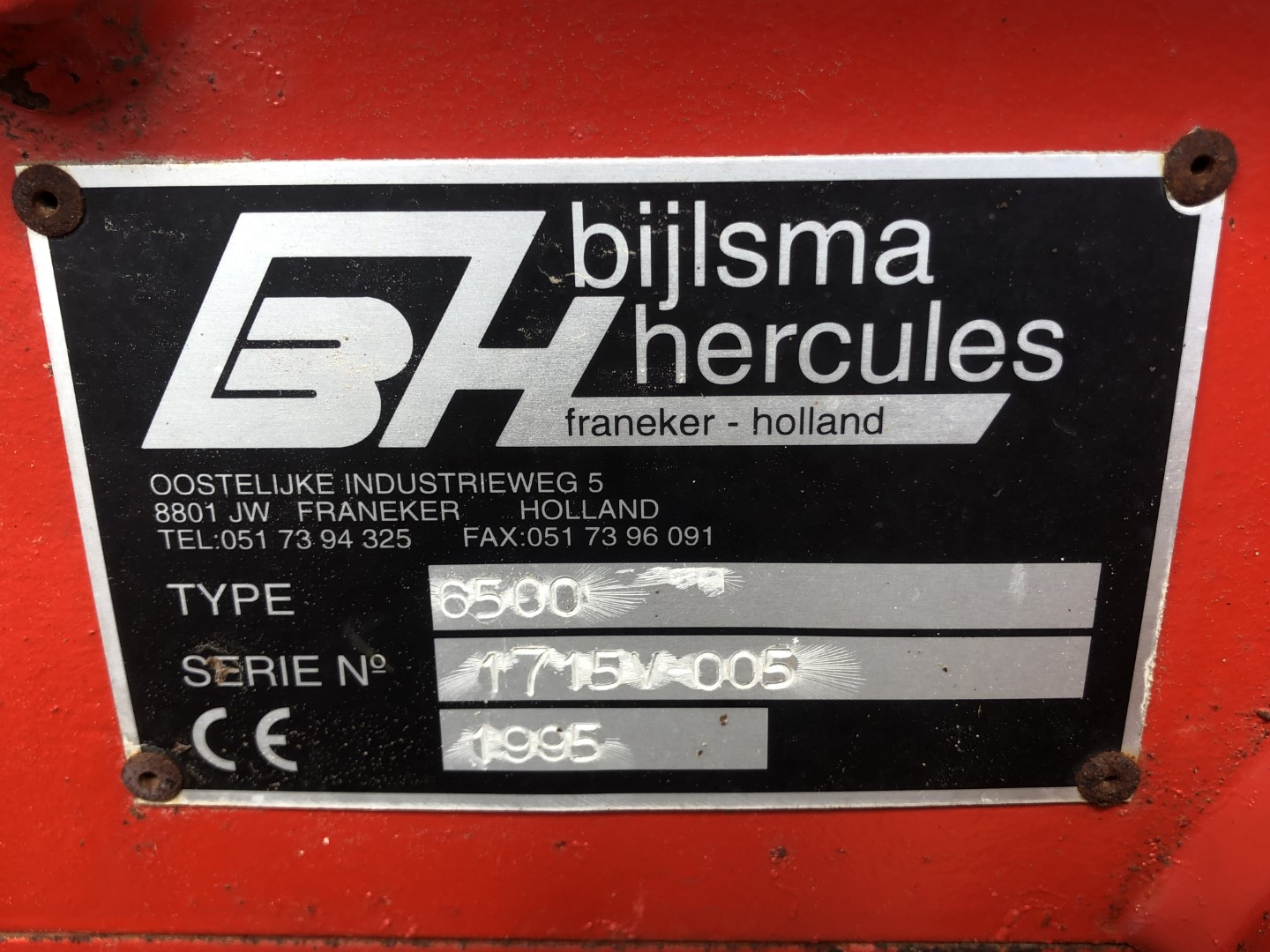 Приемный бункер Bijlsma Hercules 6500