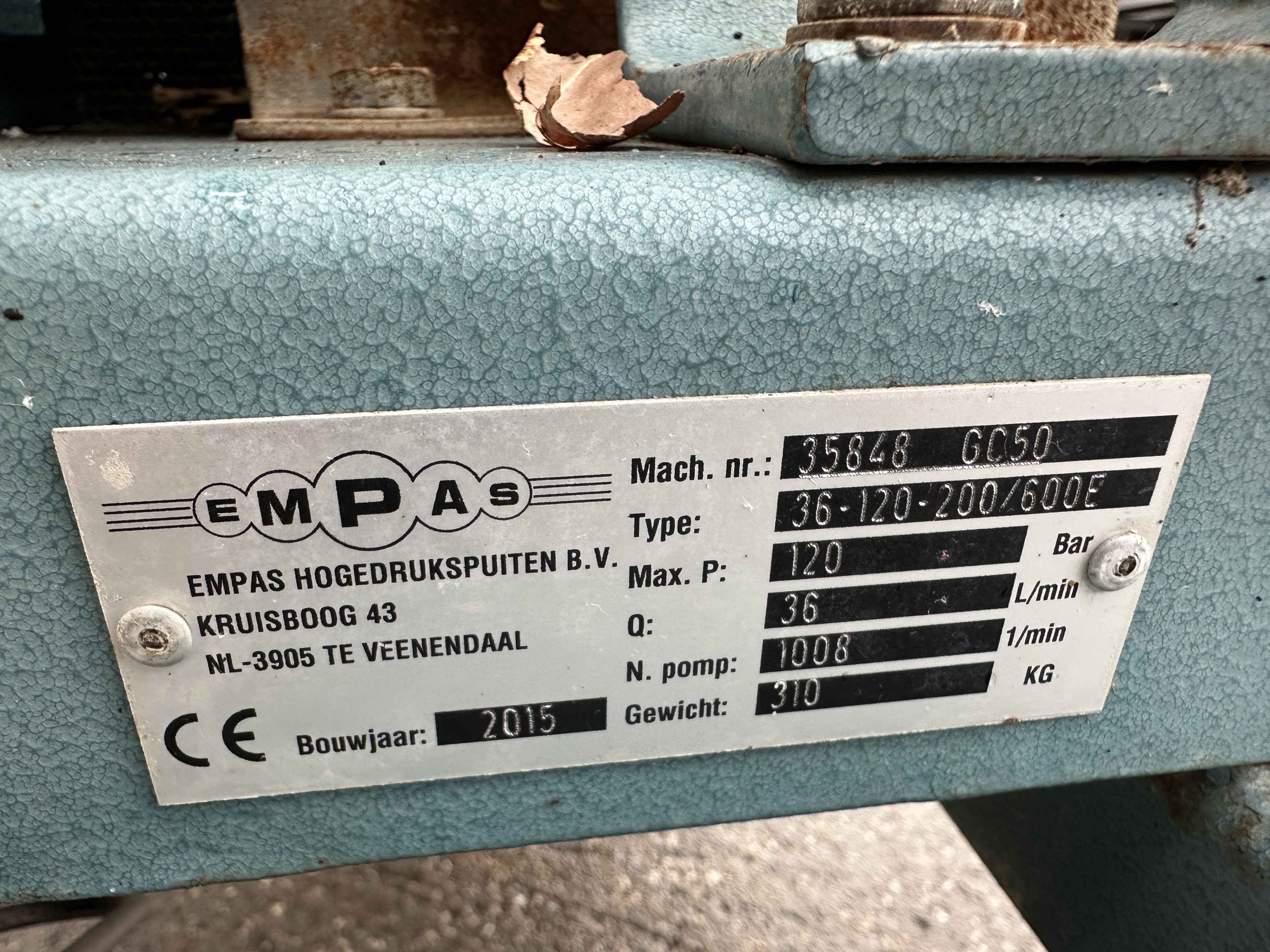 Empas 36-120-200/600E Опрыскивательная тележка с 2 баками 200 и 600 литров