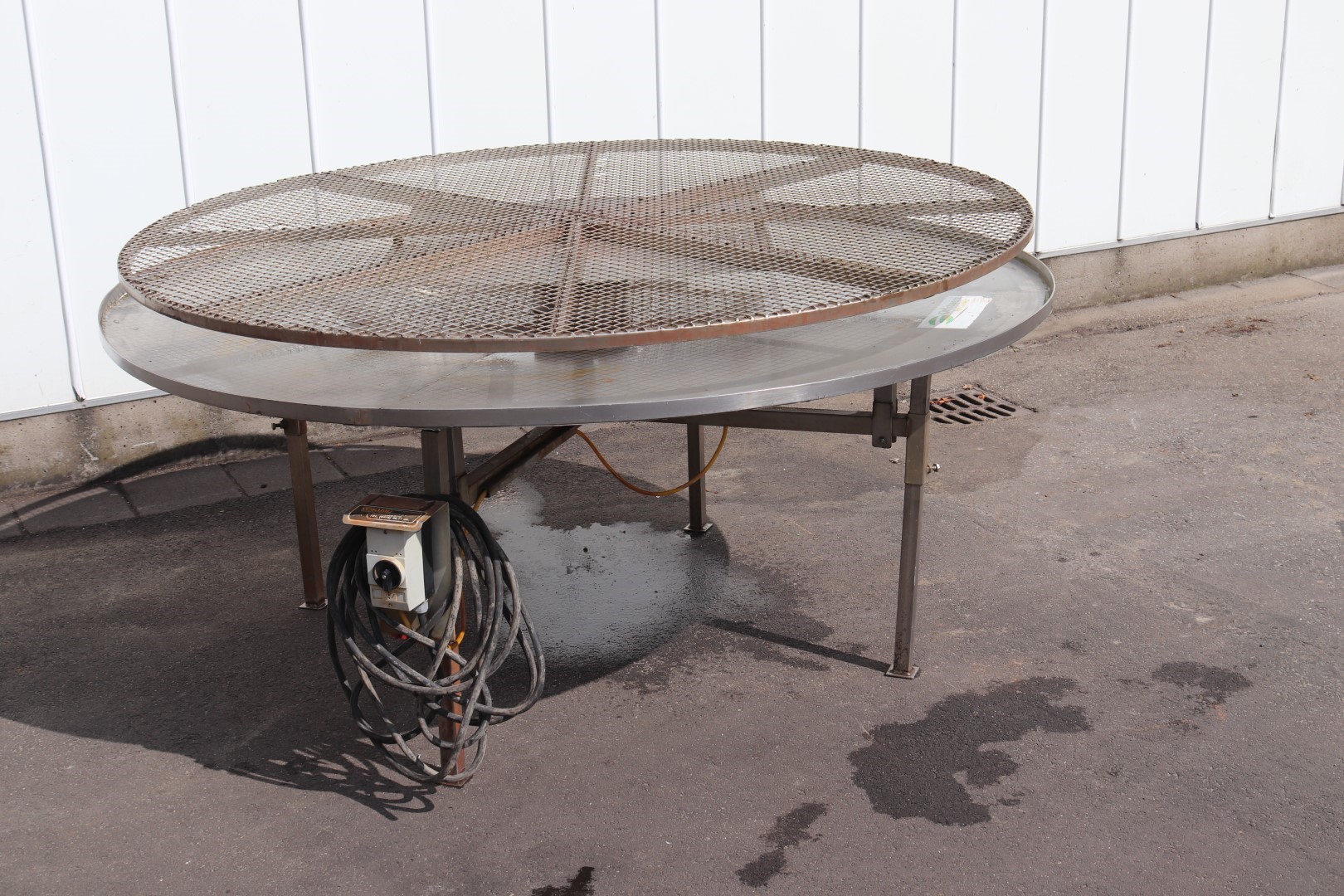 Christiaens Stainless steel turntable / rotary table 190 cm