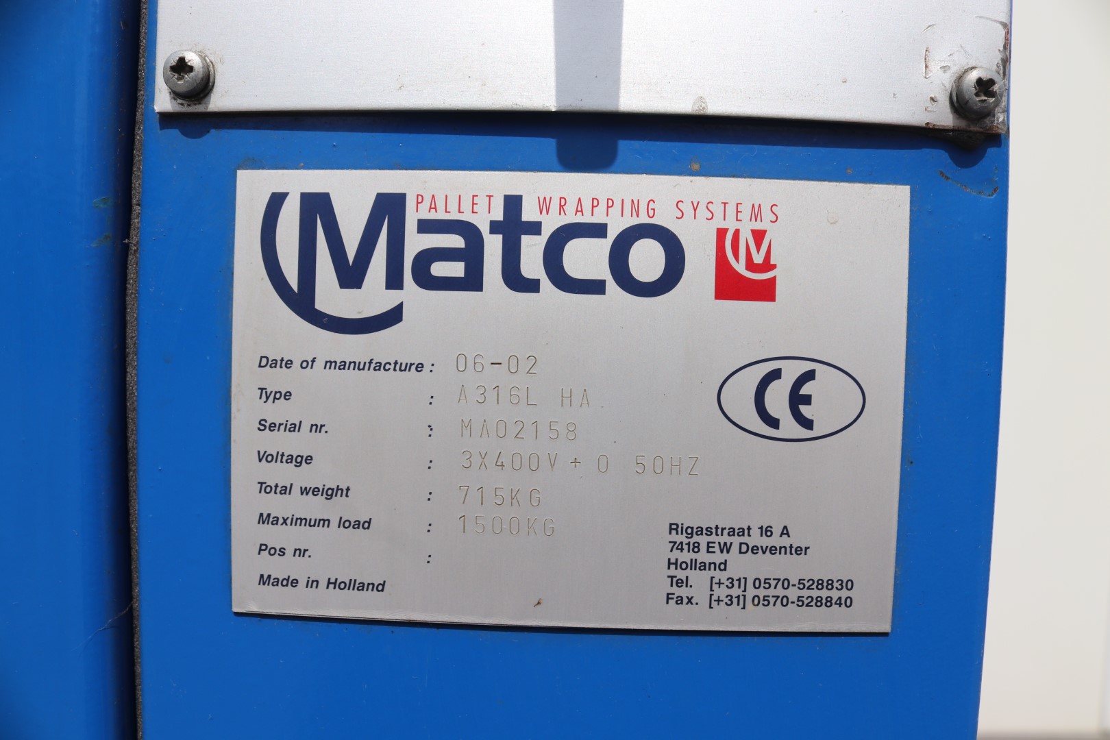 Упаковщик поддонов Matco