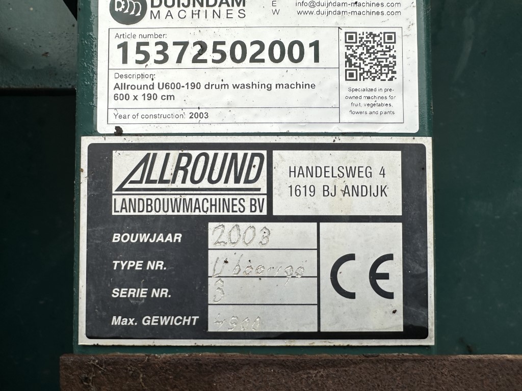 Allround U600-190 Моечная машинa барабанного типа