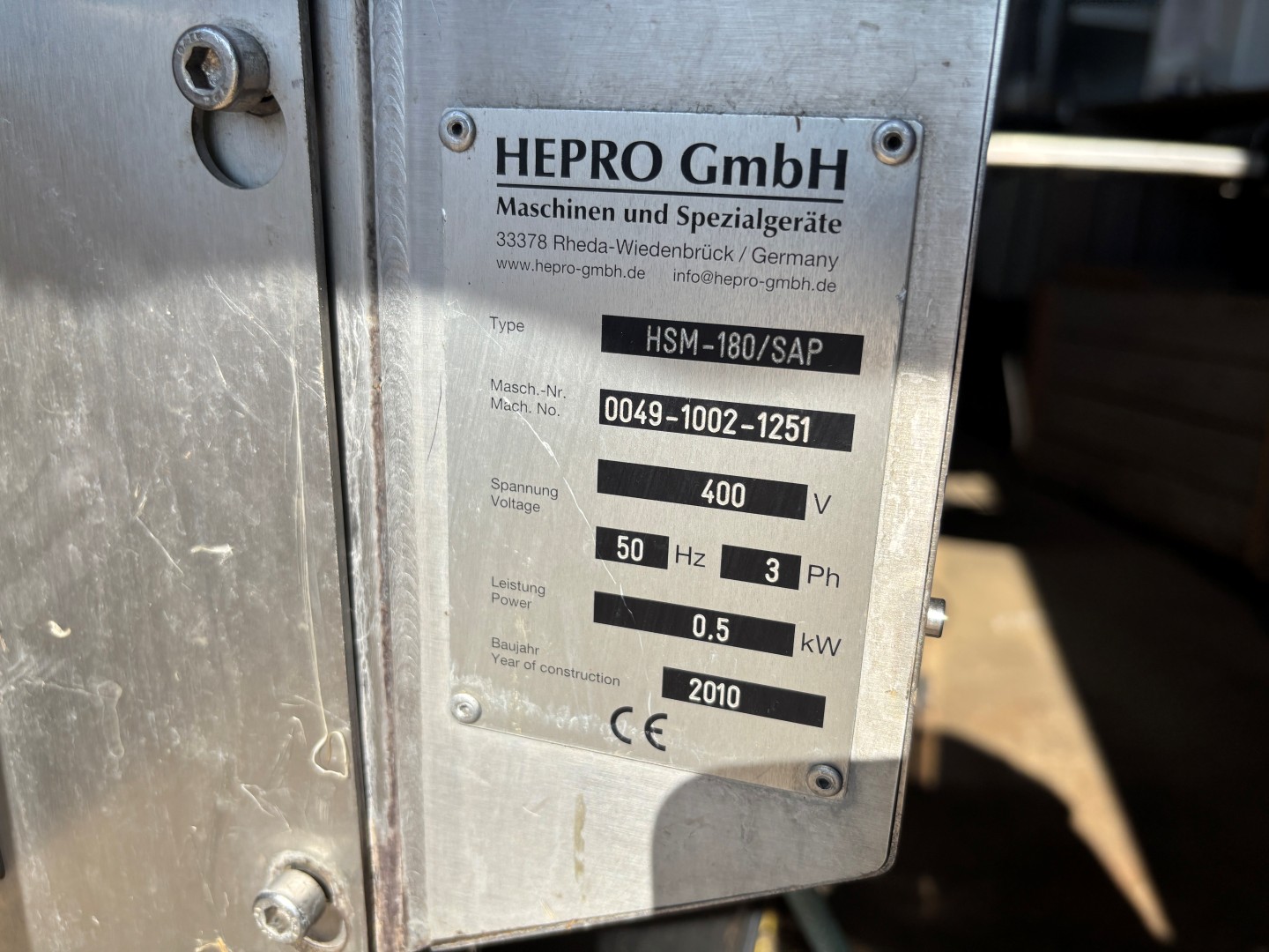 Hepro HSM-180/SAP Машина для очистки и шелушения горизонтально, для спаржи