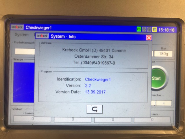 Чеквейер Krebeck с поворотным столом / поворотным столом с распределителем пластин