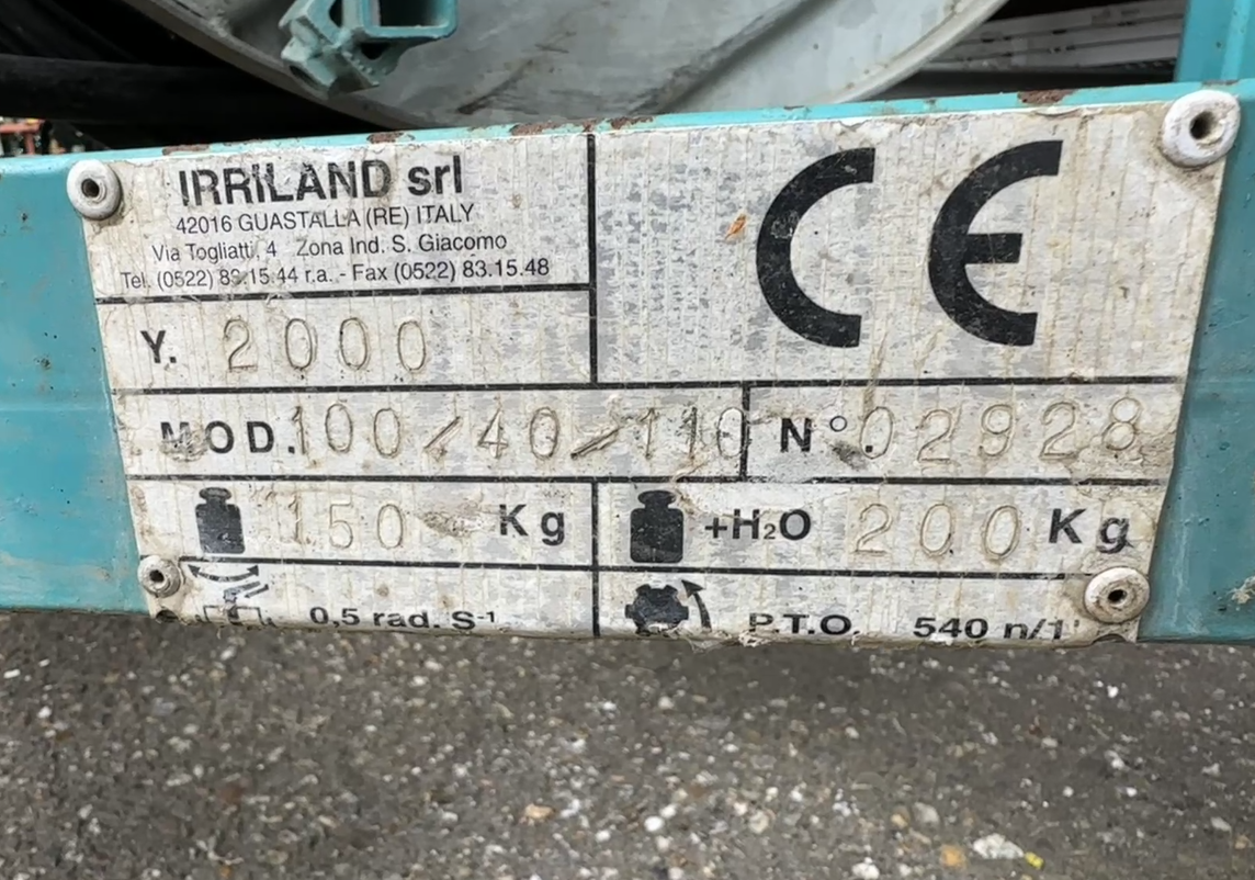 Irriland 100/40/110 ������������ ������� ������������, 110 ������ x 40 �� , � ������������� �����������.