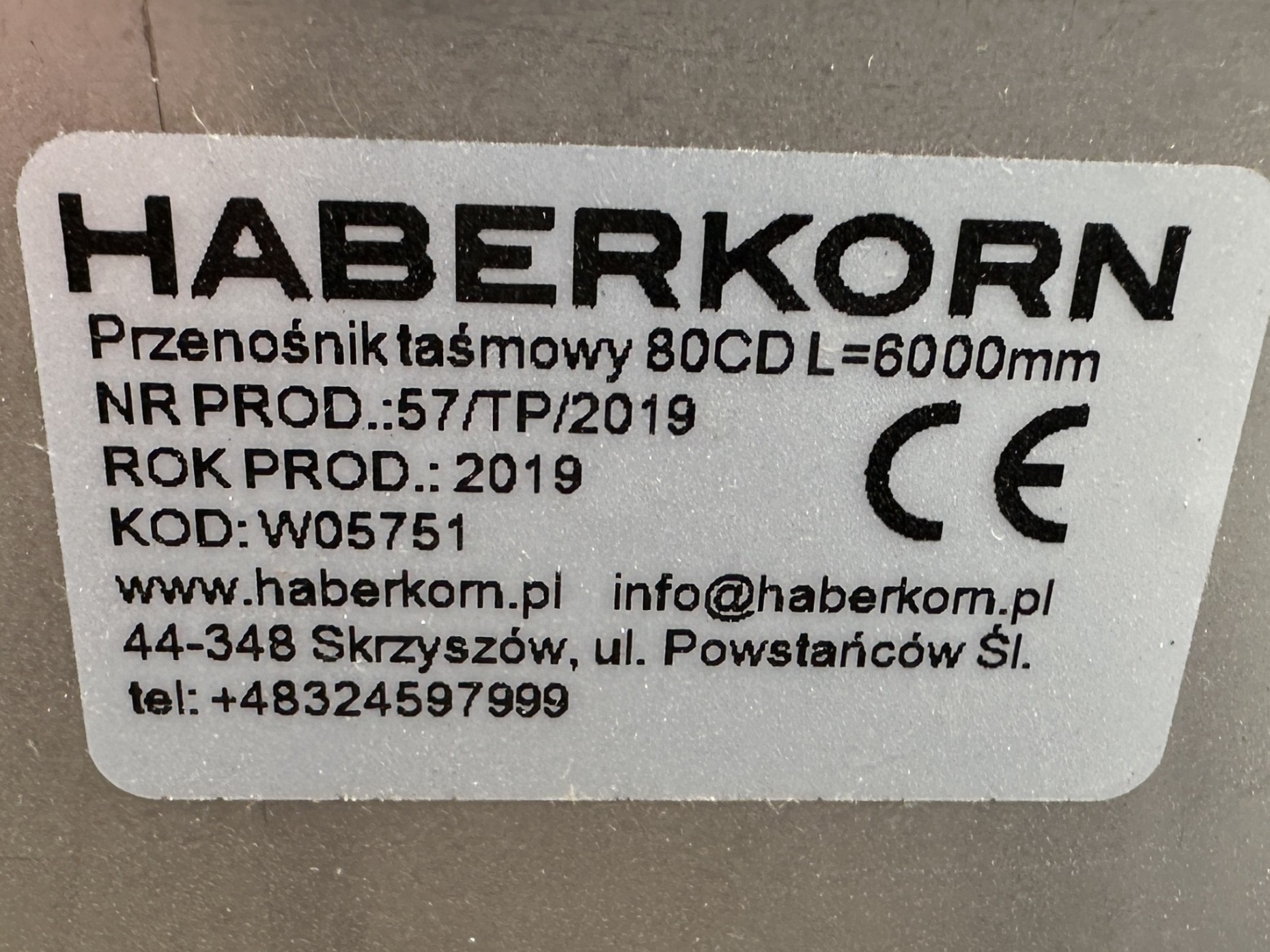 Haberkorn конвейер Алюминиевая рама 600 x 100 см