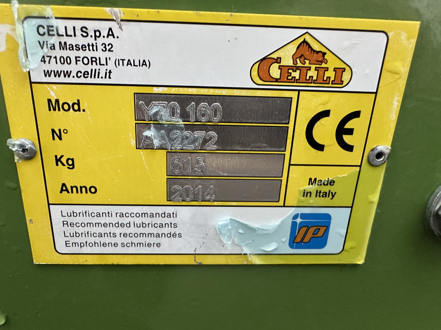 Celli Y70.160 �������� ����������� ��������� �������� � �������