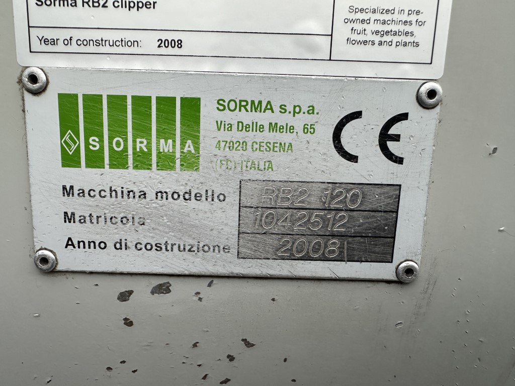 Sorma RB2-120 Машина для упаковки в сетку и автоматический клипсатор 2008 год с принтером этикеток для бокалов