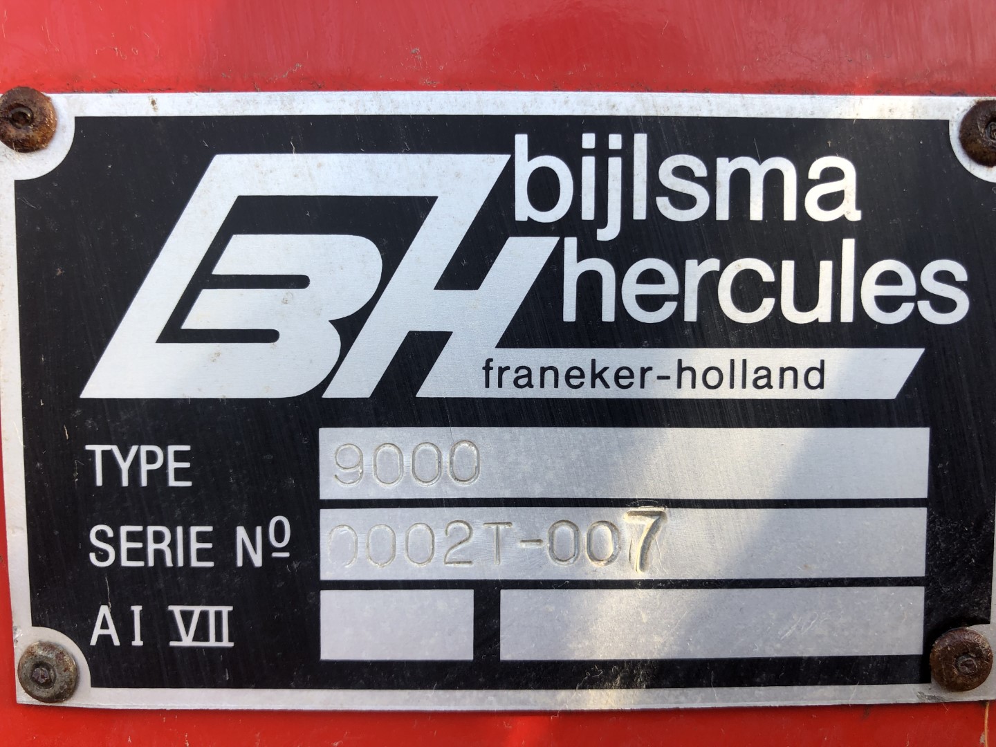 Bijlsma & Hercules 9000 weighing machine