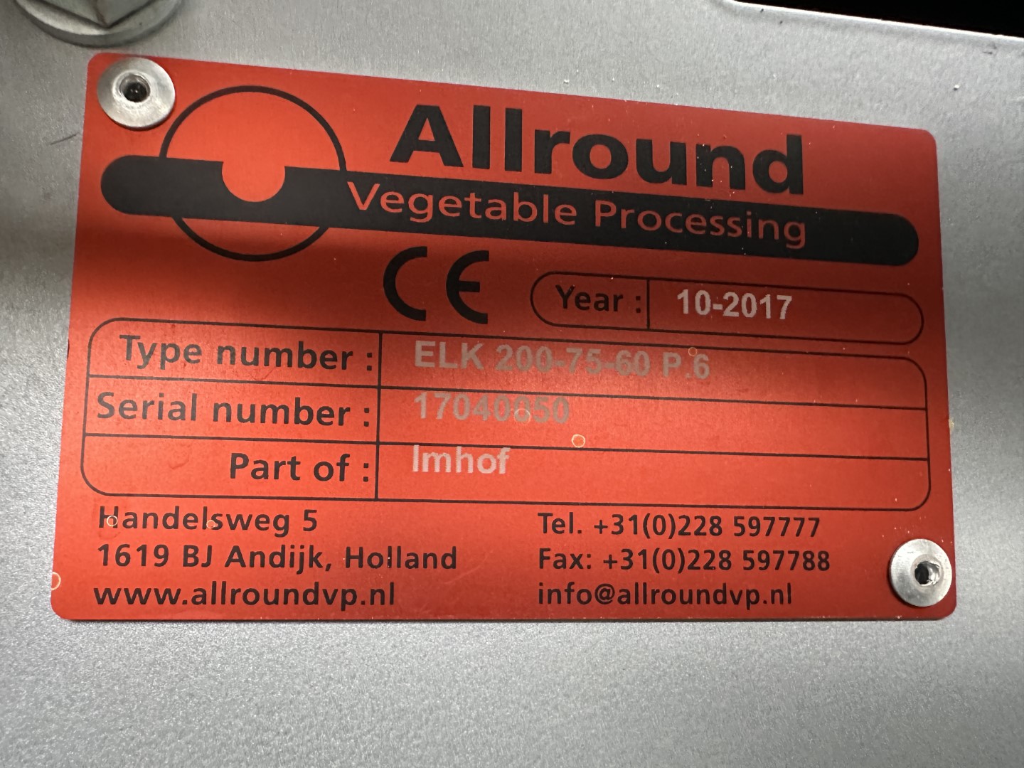 Allround ELK 200-75-60 p6 Элеваторный конвейер 275 x 60 см
