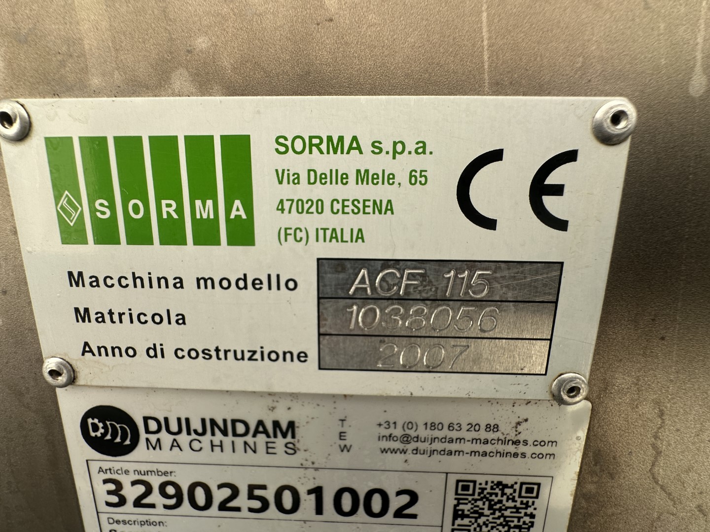 Sorma ACF 115 + DP4 115X Машина для заполнения корзинок с устройством для выборки контейнеров Sorma DP4 115X