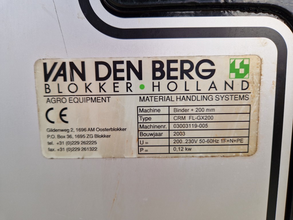 Van den Berg BBS-SL5-spw Оборудование для обработки цветочных культур с губками