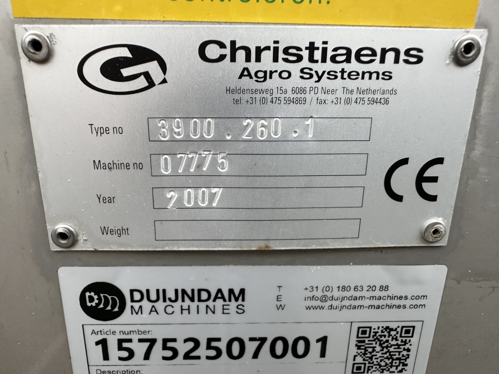 Christiaens Машина для мытья и обрезки спаржи