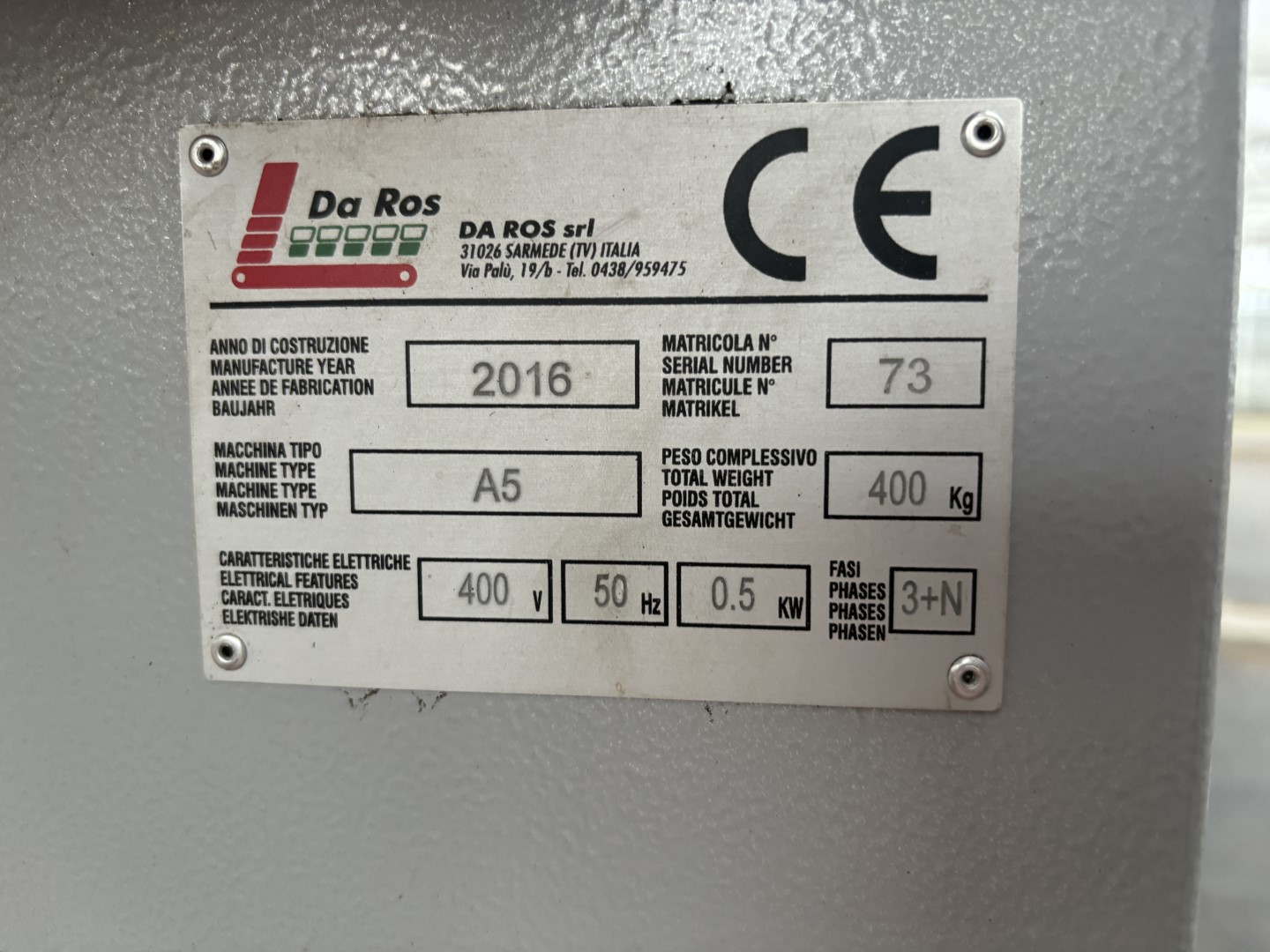 Da Ros A5-DC5 + RC5 Машина для наполнения лотков, шаблонная линия для наполнения горшков в лотках
