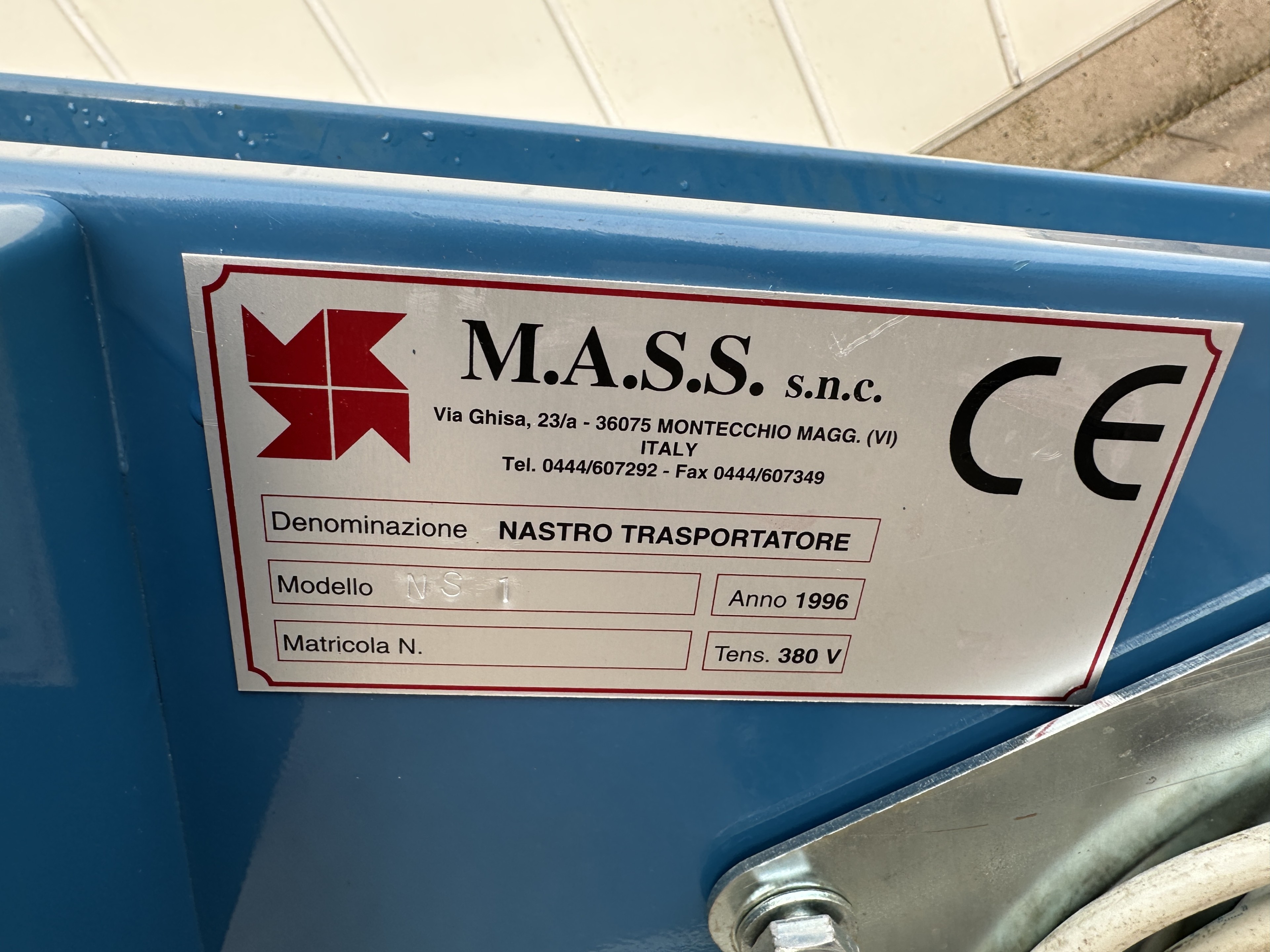 MASS NS1 Элеваторный конвейер 180 x 24 см