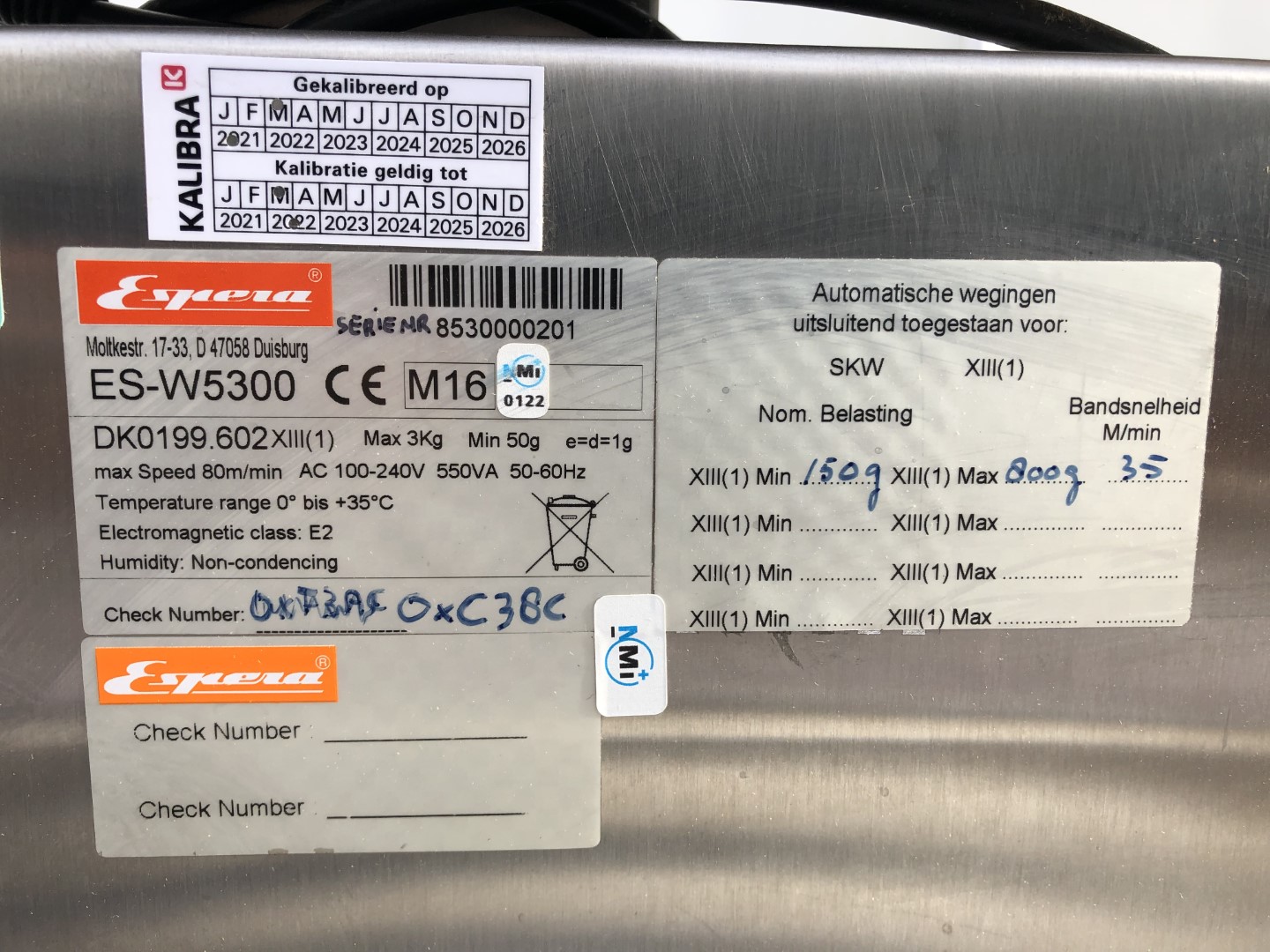 Espera ES-W5300 Оборудование контрольного взвешивания с эжектором