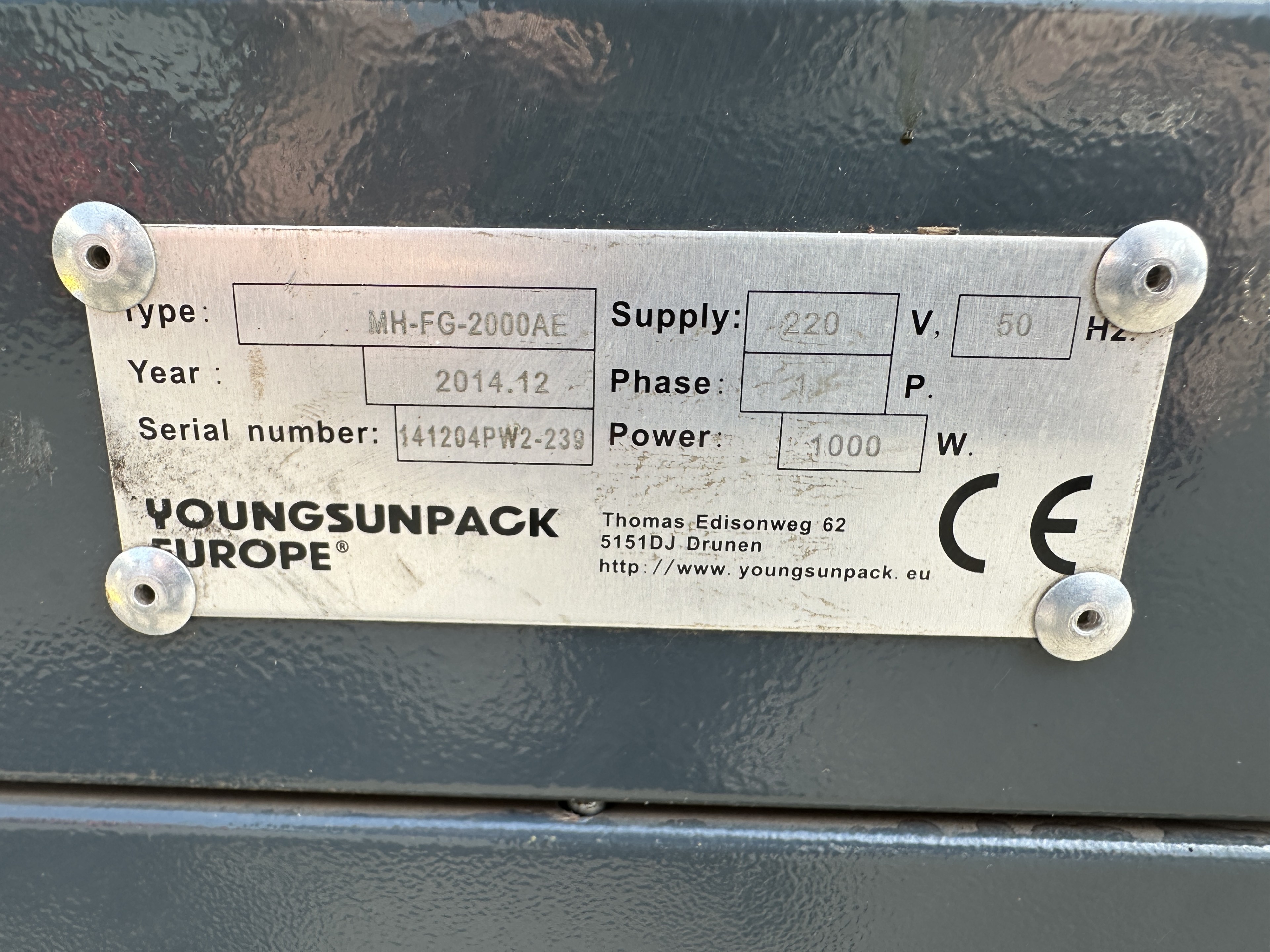 Youngsunpack Europe RW3000/mh-fg-2000AE ����������������
