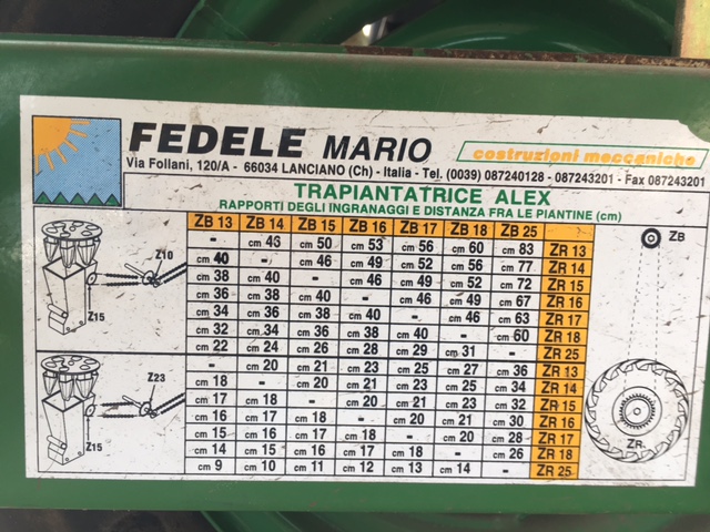 Посевная машина Fedele Alex S4 4 ряда