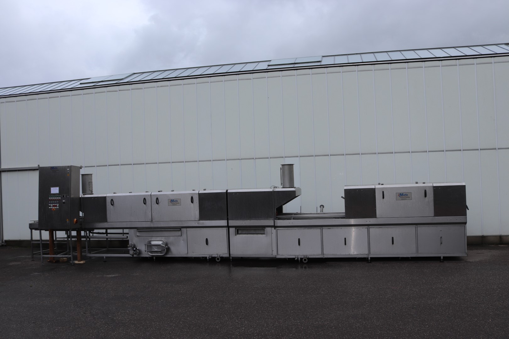 Промышленная машина для мойки лотков и ящиков Mafo с сушкой 340MGN + 370MA