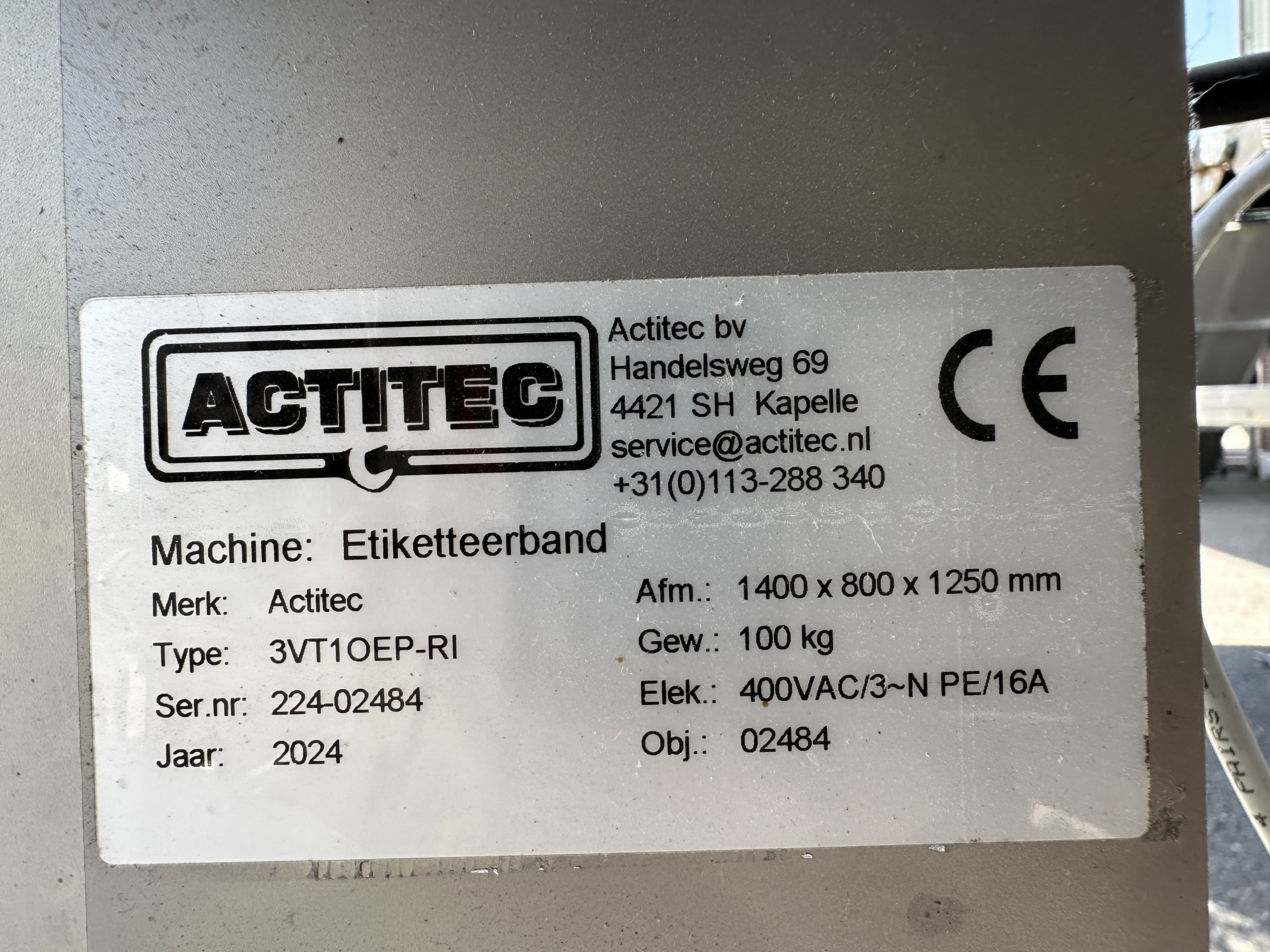 Actitec 3VT1OEP-RI Этикеровочная машина для нижней части с принтером