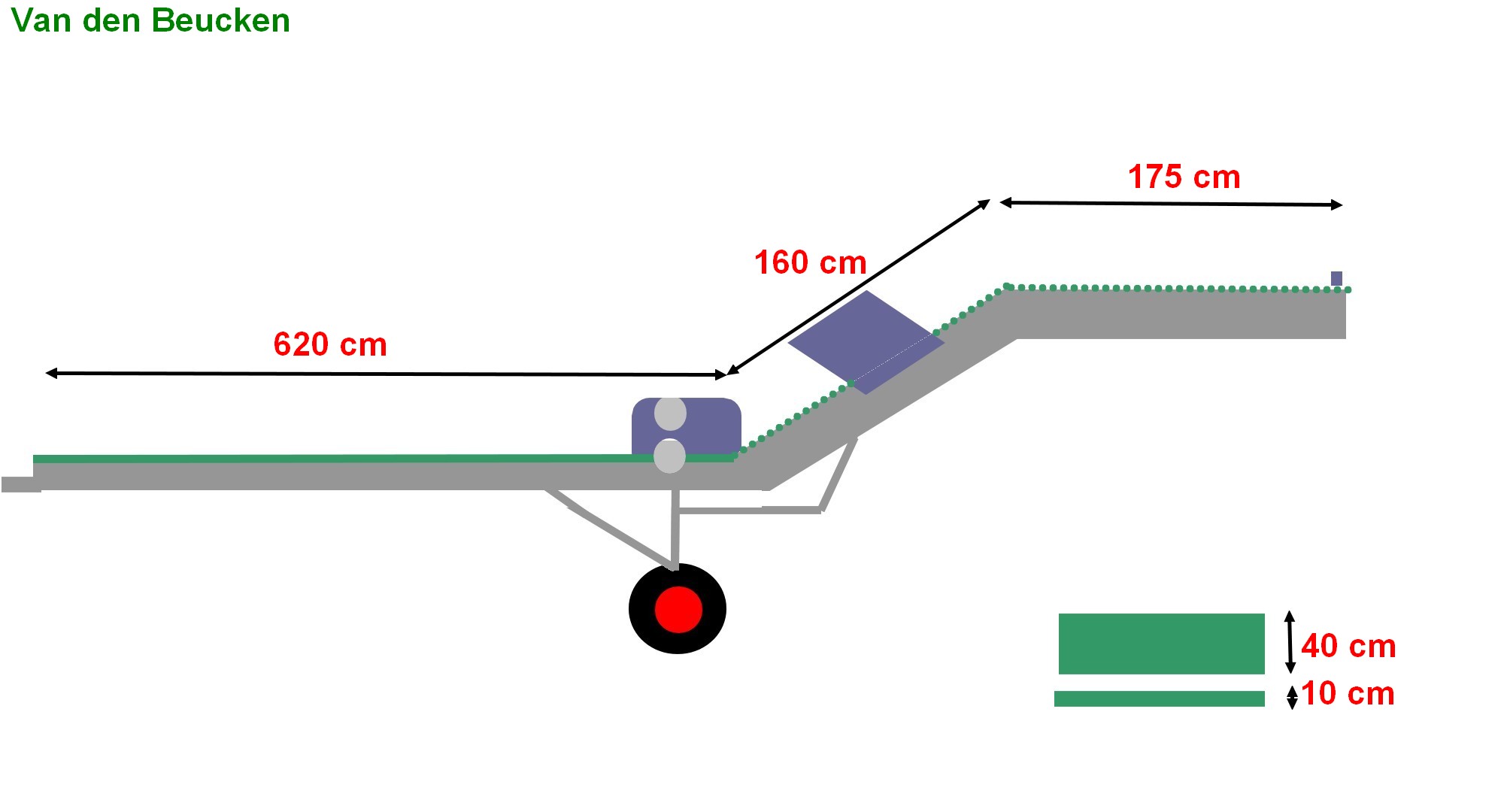 Van den Beucken aluminium harvesting conveyor