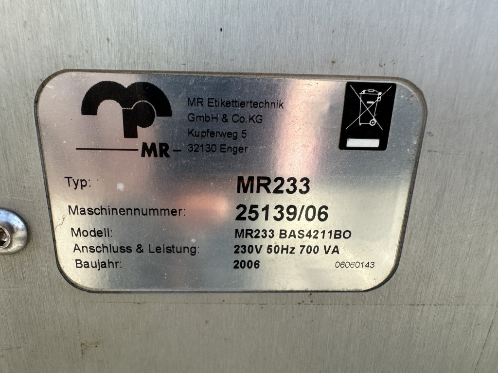 MR Etikettiertechnik Multivac MR233 ������������� ������