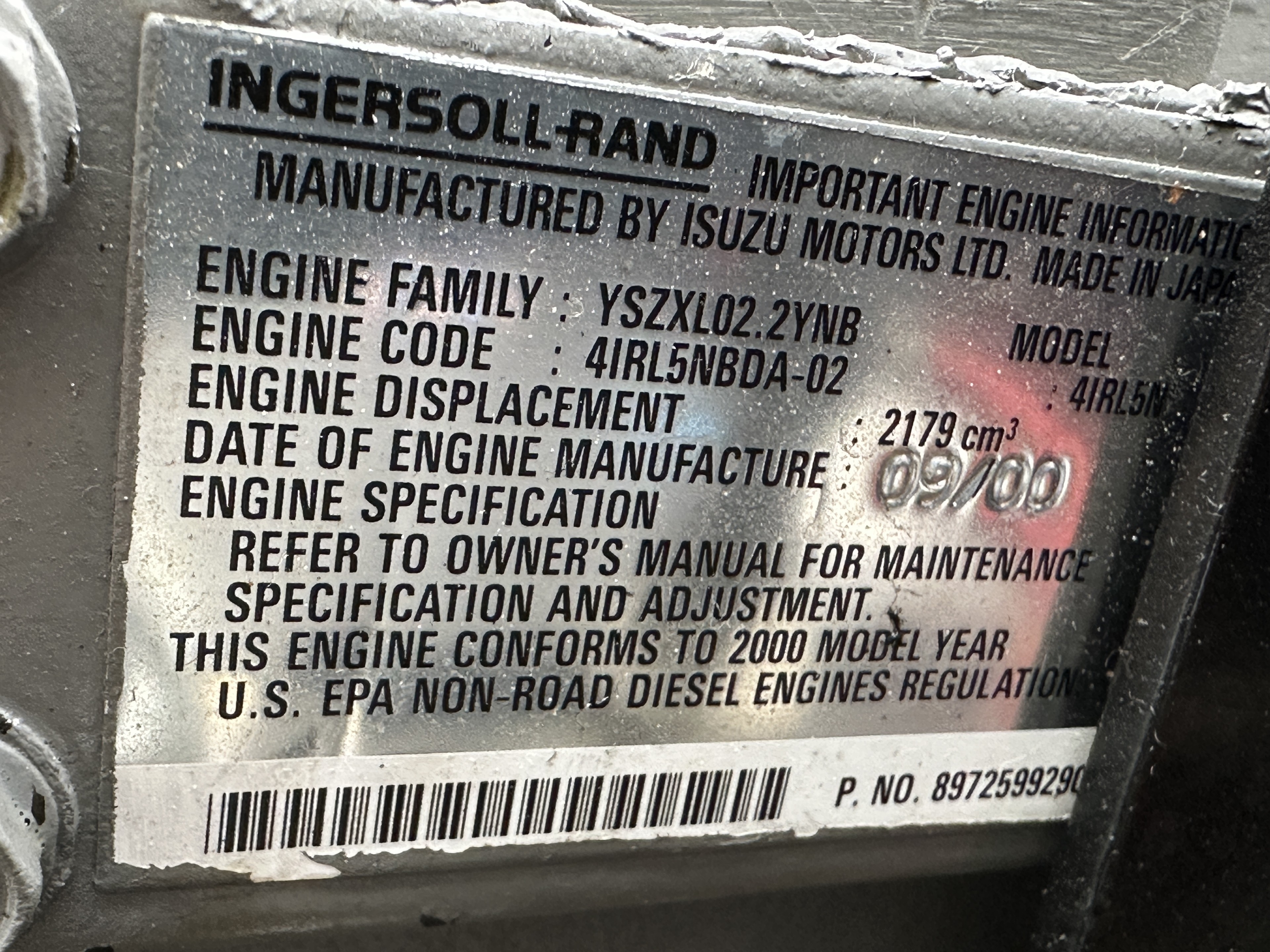Ingersoll-Rand 7/41 Компрессор дизельный винтовой воздушный компрессор,