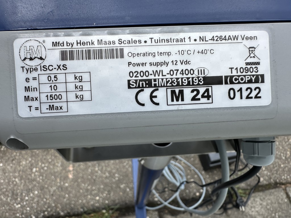 Allscales Europe ISC-XS Весы для поддонов макс. 1500 кг. с принтером