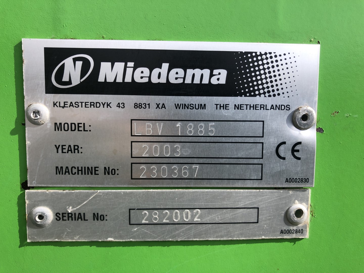 �������� Miedema LBV 18-85 ��� ���������, ���� � �����