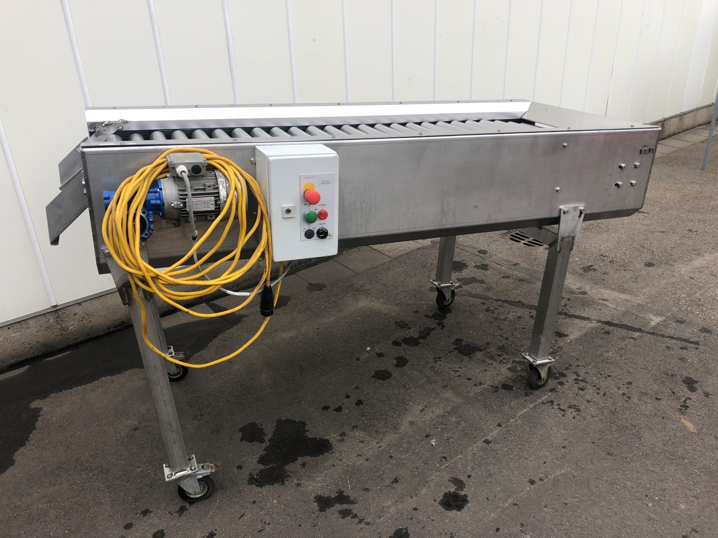 Роликовый инспекционный конвейер из нержавеющей стали 190 x 60 см
